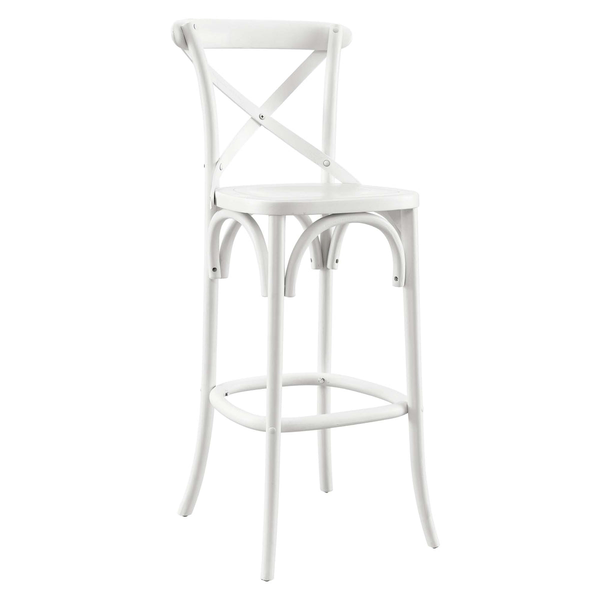 Gear Bar Stool - White (EEI-5563-WHI)