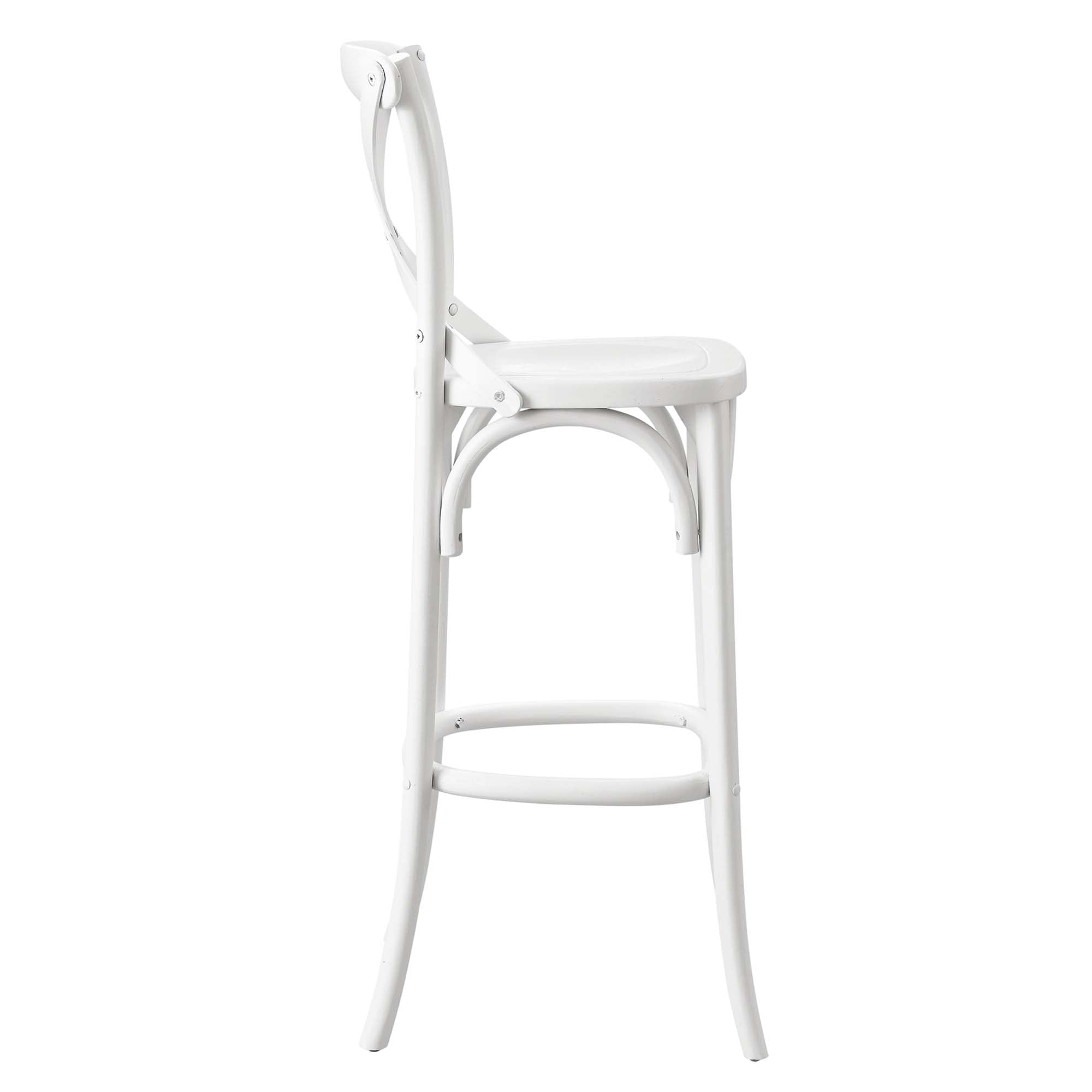 Gear Bar Stool - White (EEI-5563-WHI)