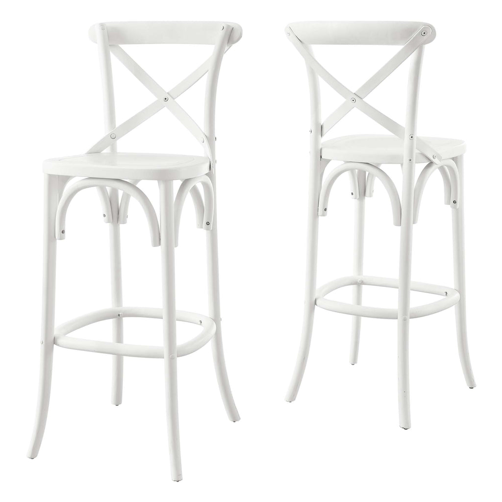 Gear Bar Stool - White (EEI-5563-WHI)