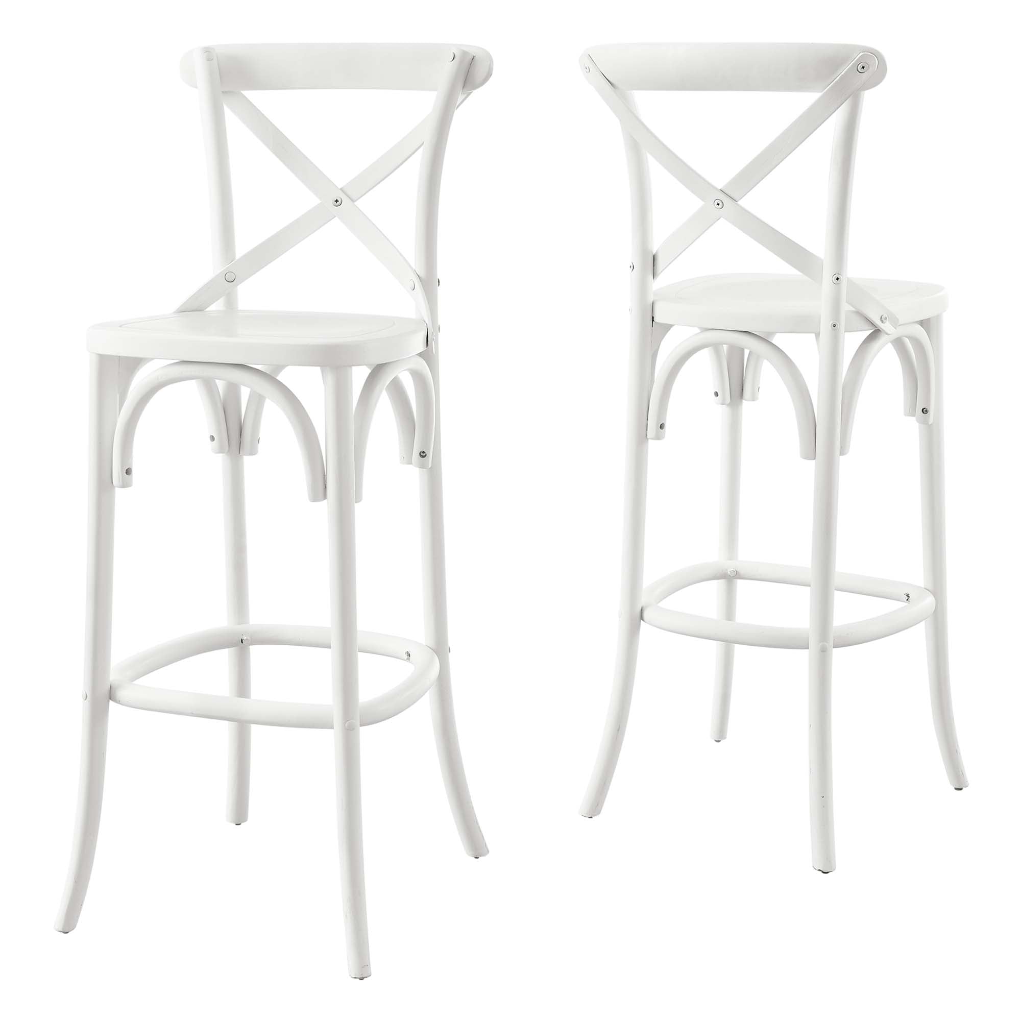 Gear Bar Stool - White (EEI-5563-WHI)