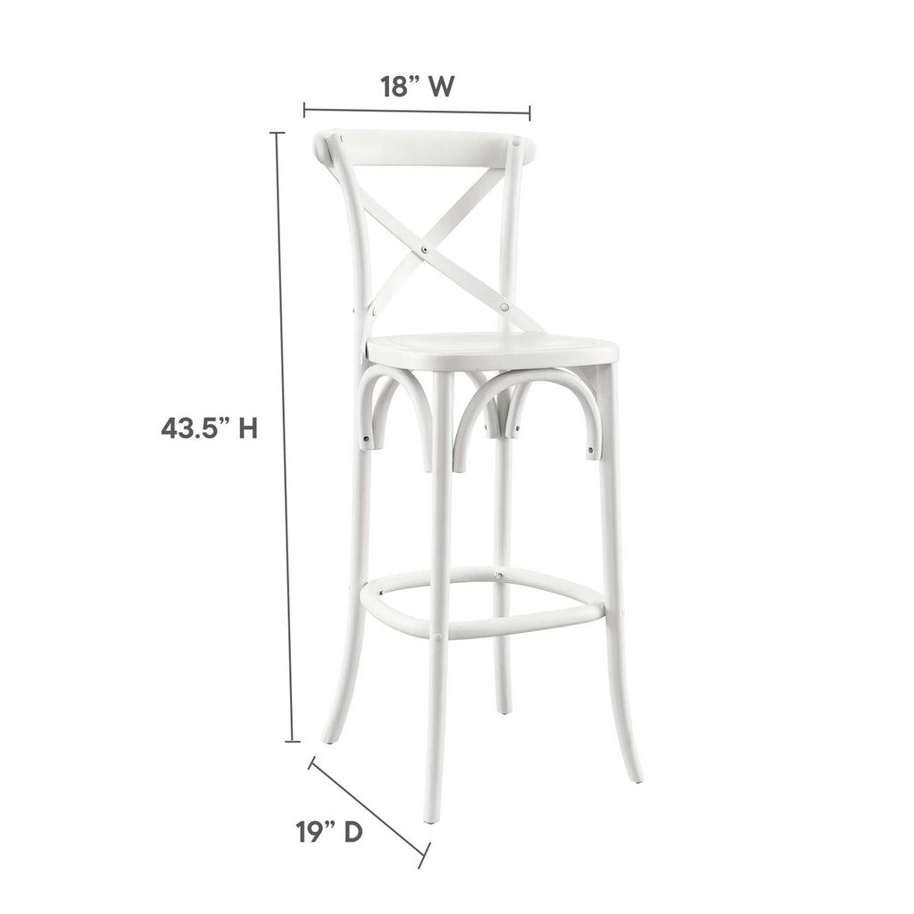 Gear Bar Stool - White (EEI-5563-WHI)