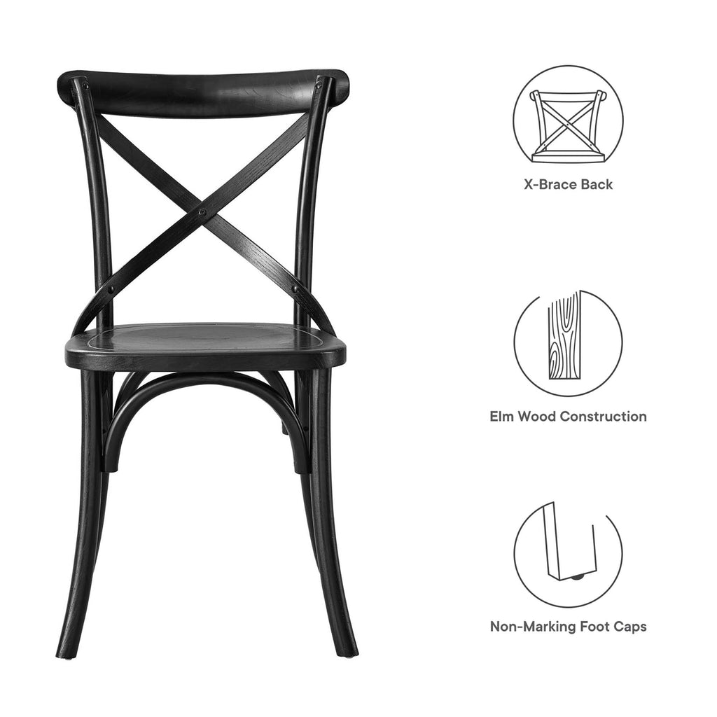 Gear Dining Side Chair - Black (EEI-5564-BLK)