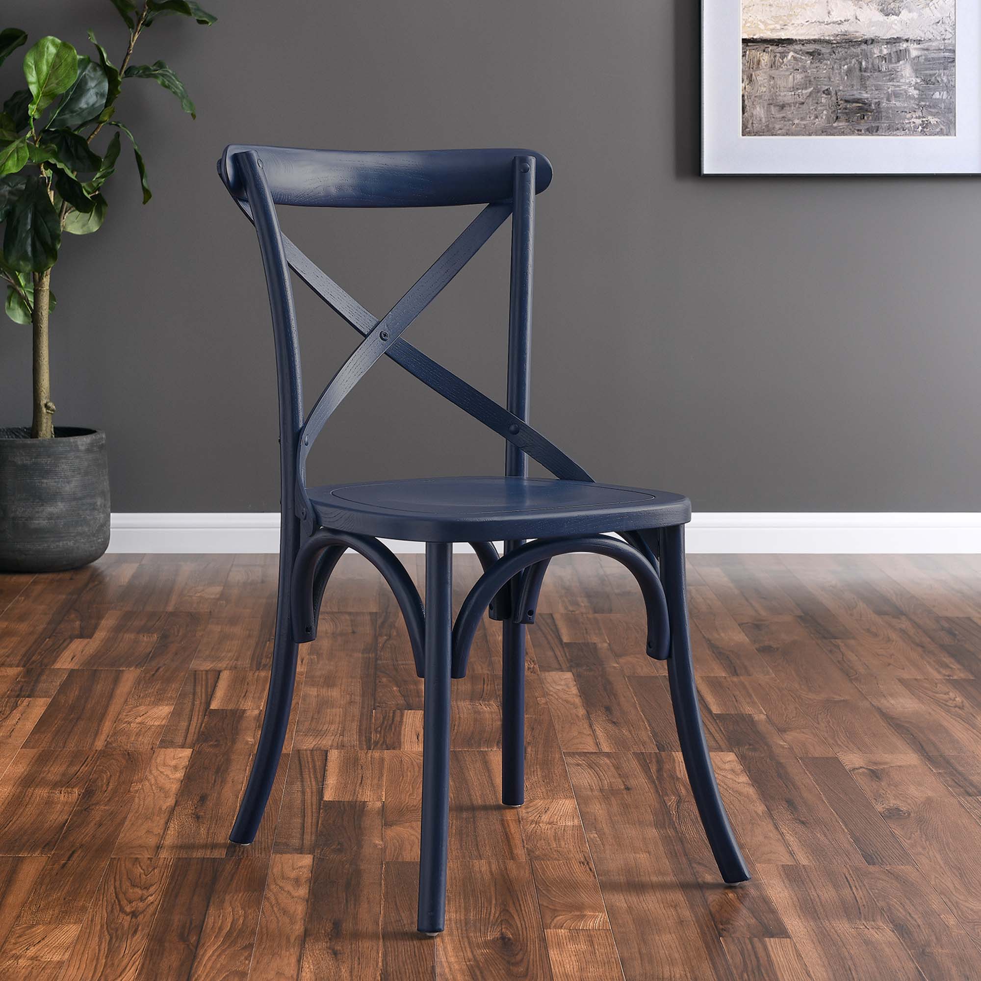 Gear Dining Side Chair - Midnight Blue (EEI-5564-MID)