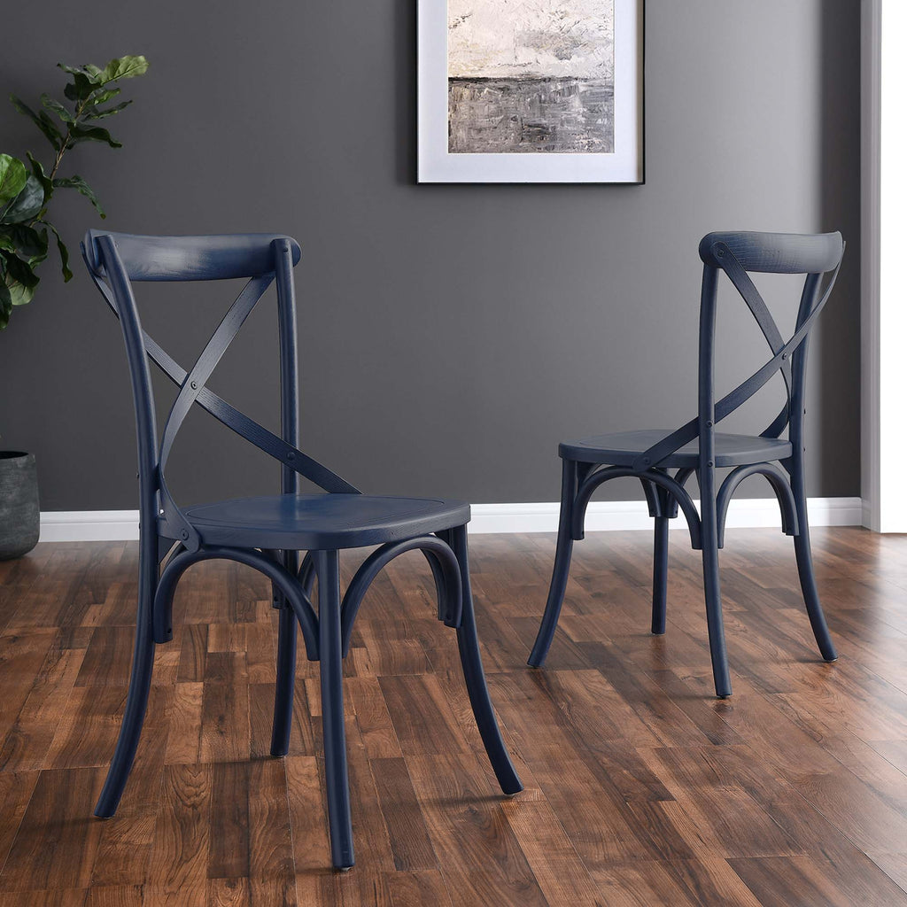 Gear Dining Side Chair - Midnight Blue (EEI-5564-MID)