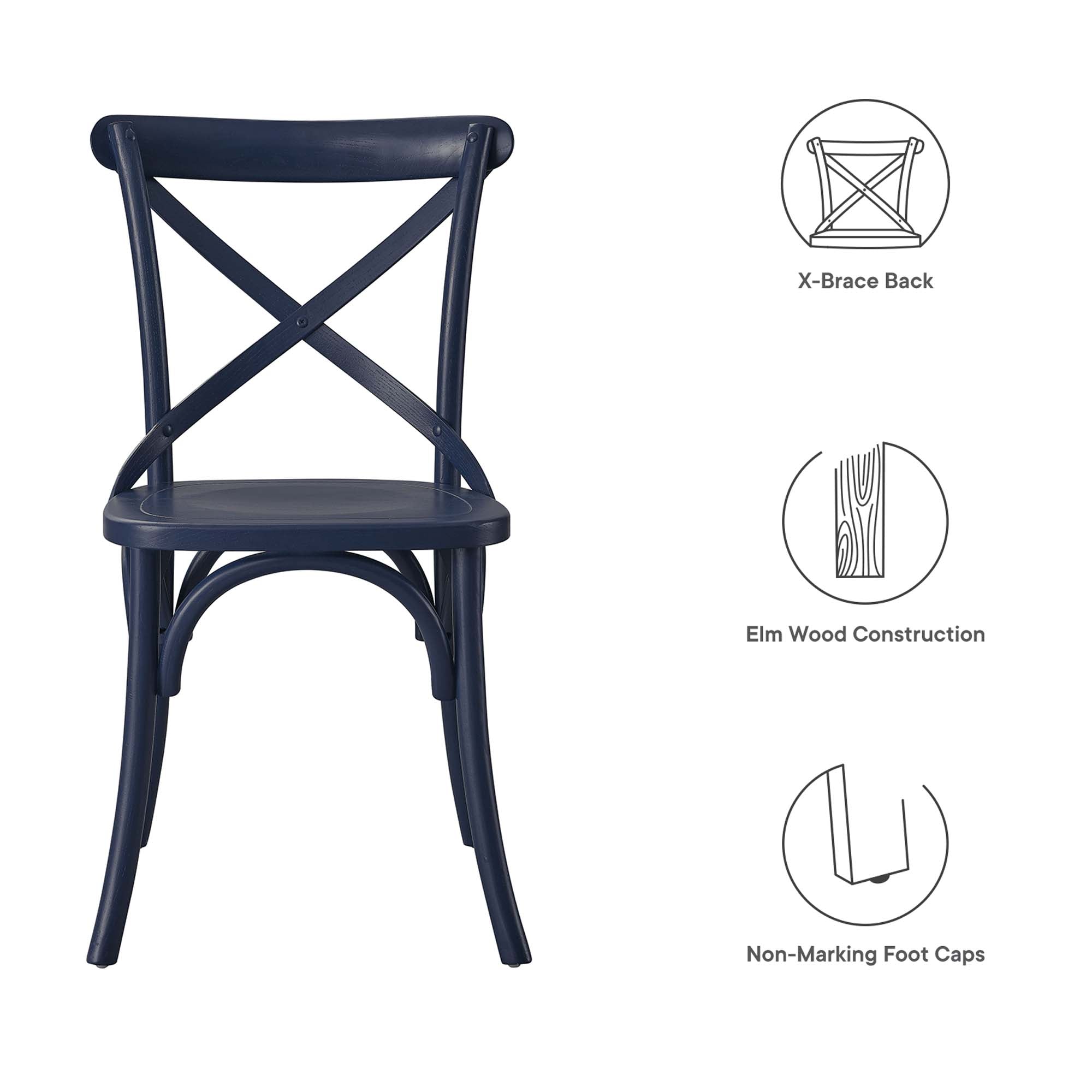 Gear Dining Side Chair - Midnight Blue (EEI-5564-MID)