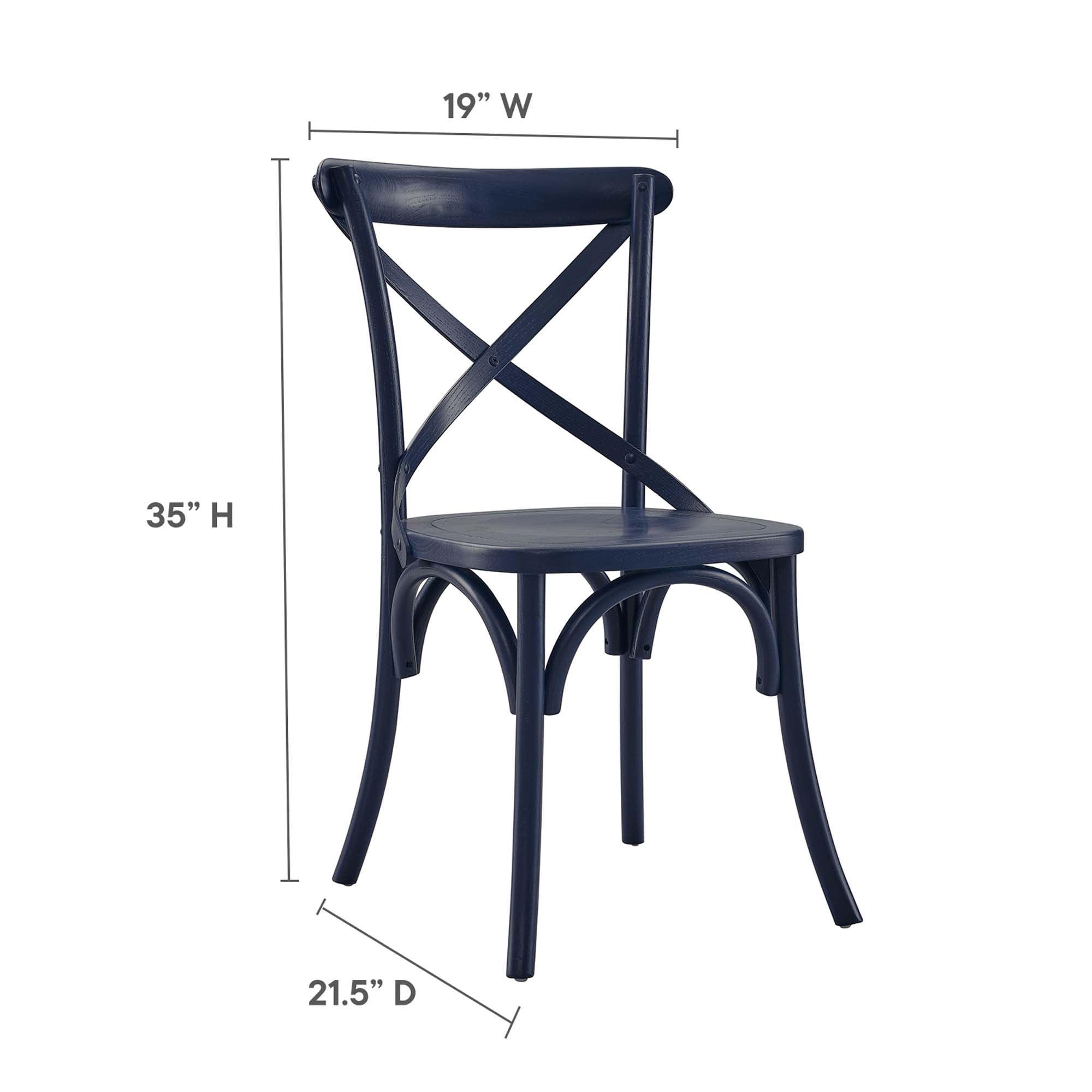 Gear Dining Side Chair - Midnight Blue (EEI-5564-MID)