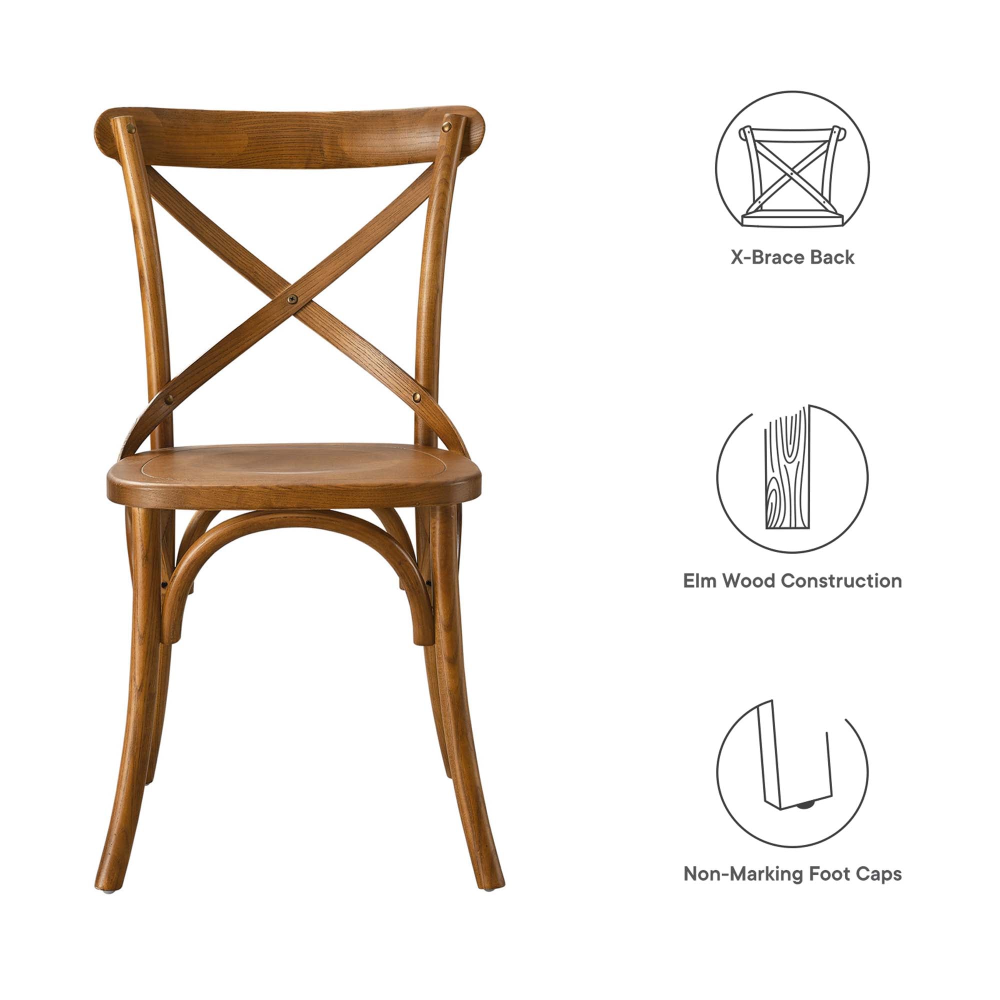 Gear Dining Side Chair - Walnut (EEI-5564-WAL)