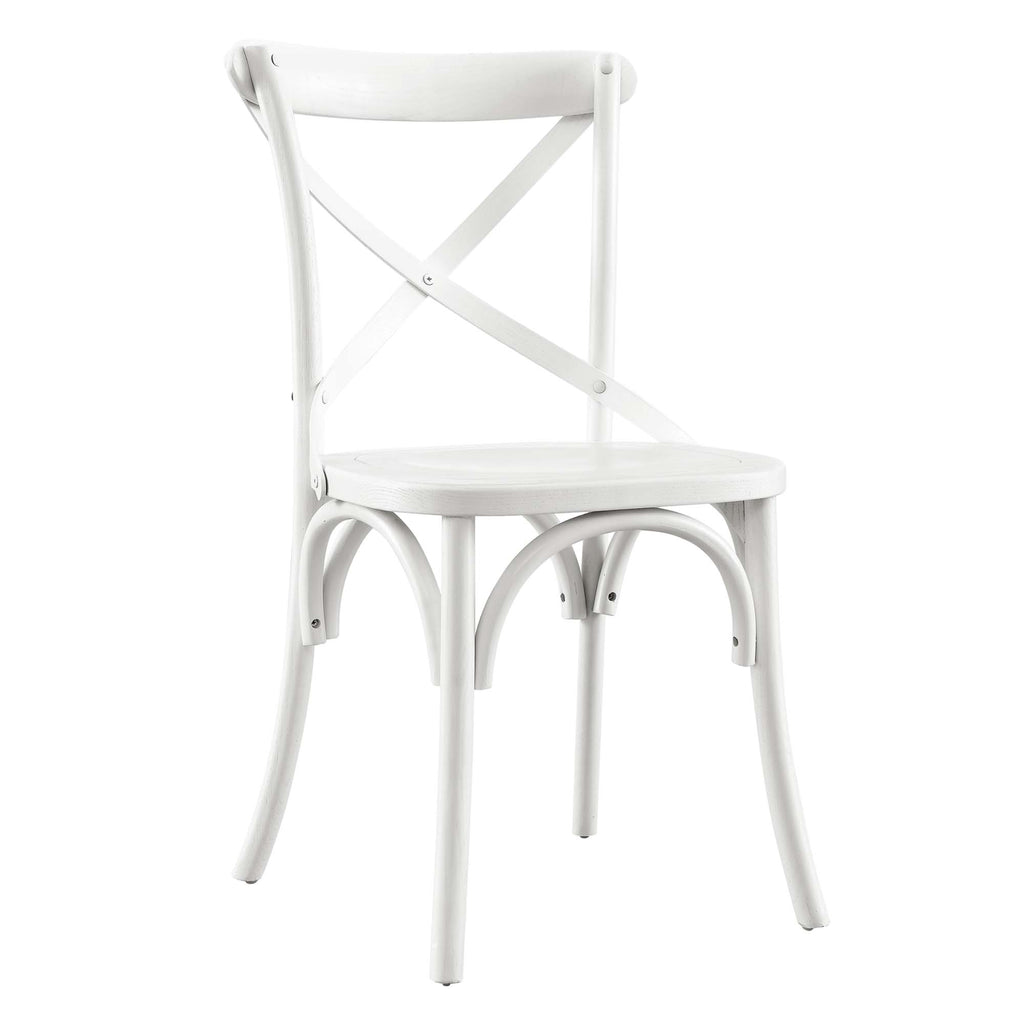 Gear Dining Side Chair - White (EEI-5564-WHI)