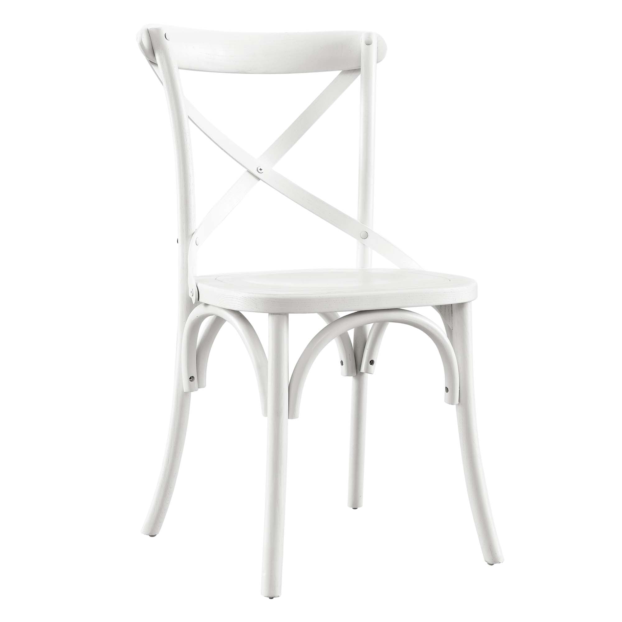Gear Dining Side Chair - White (EEI-5564-WHI)