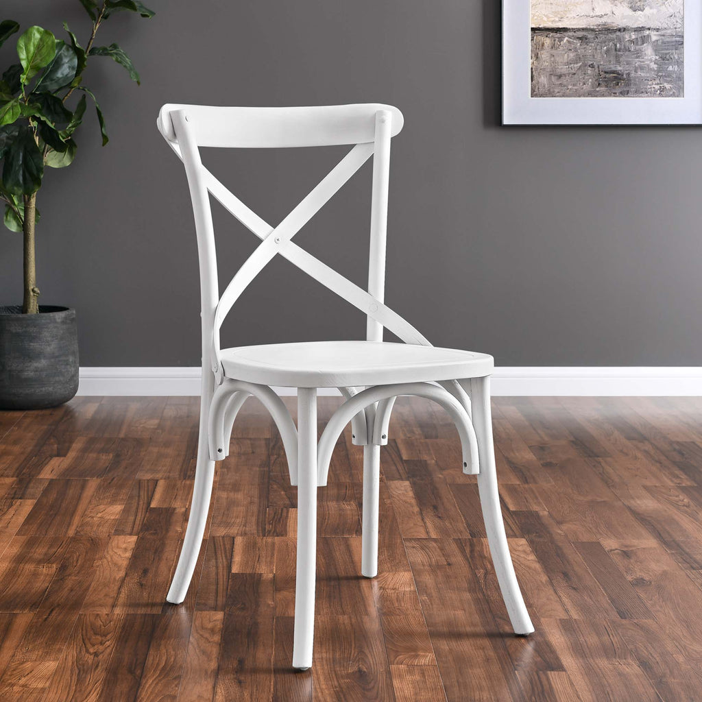 Gear Dining Side Chair - White (EEI-5564-WHI)
