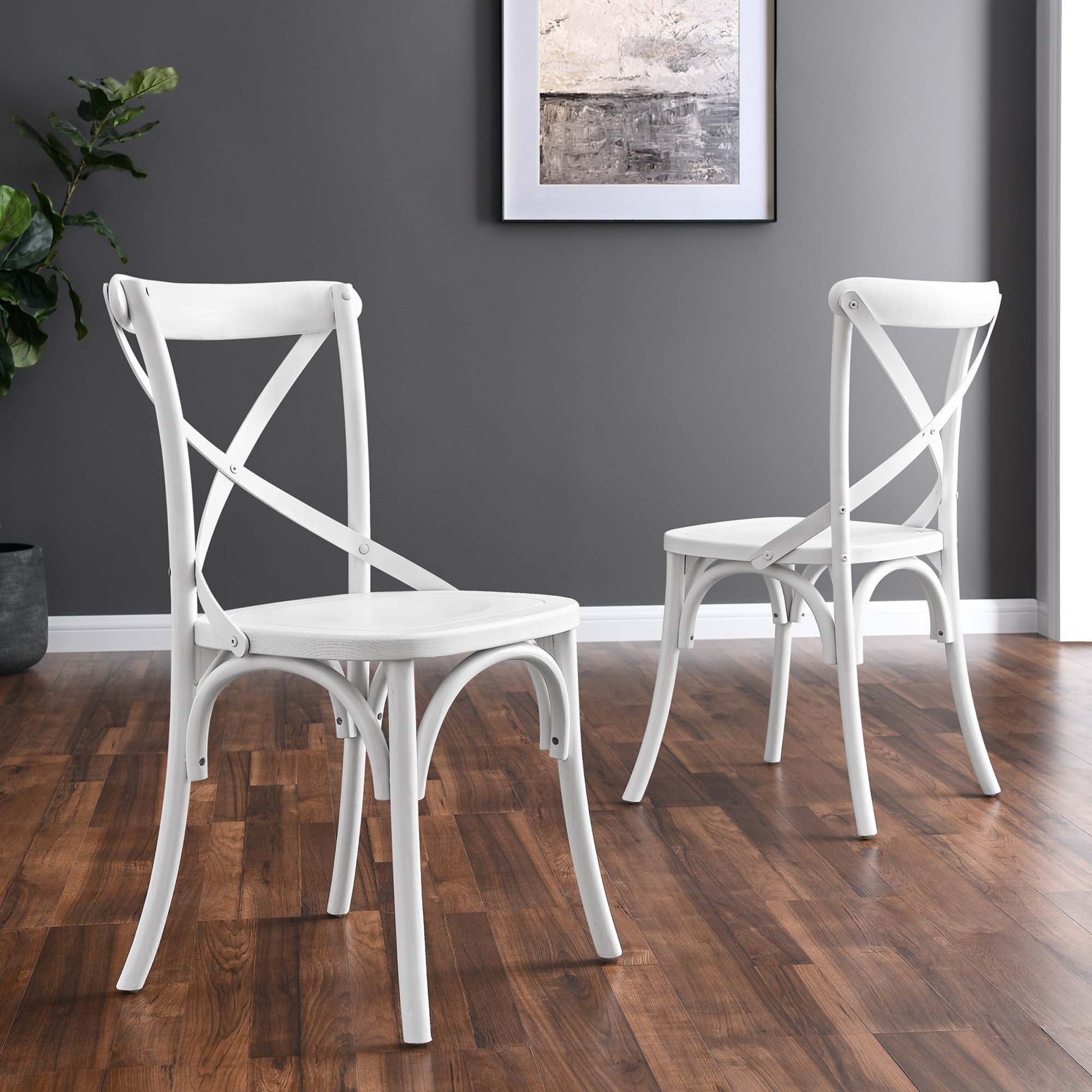 Gear Dining Side Chair - White (EEI-5564-WHI)