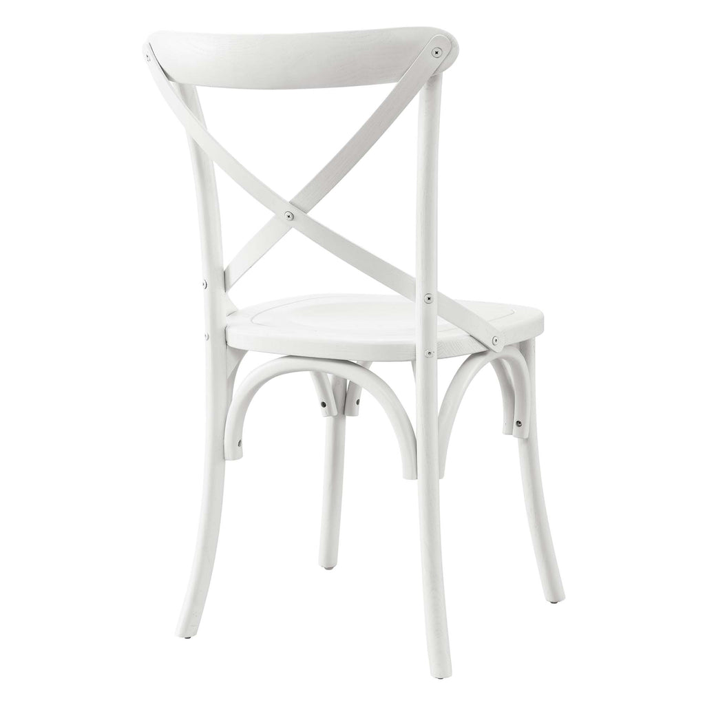 Gear Dining Side Chair - White (EEI-5564-WHI)