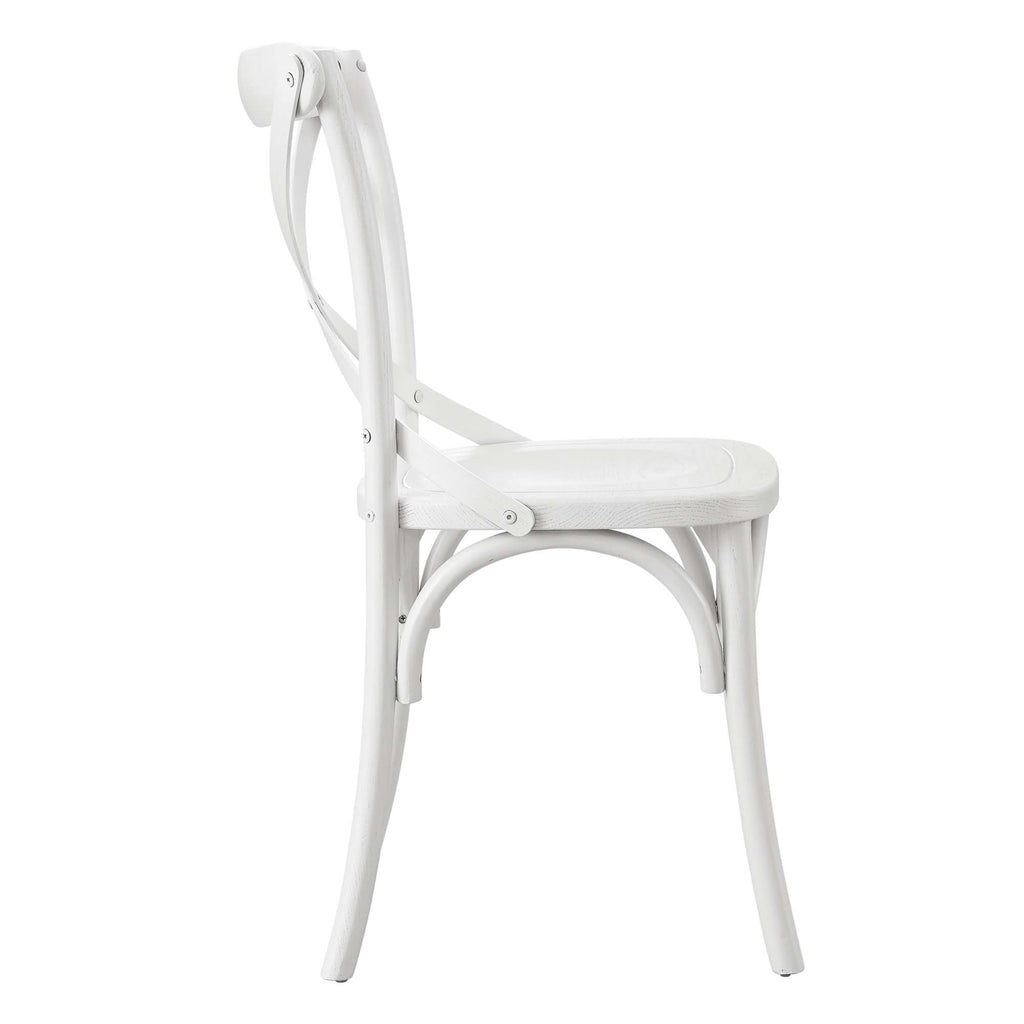Gear Dining Side Chair - White (EEI-5564-WHI)