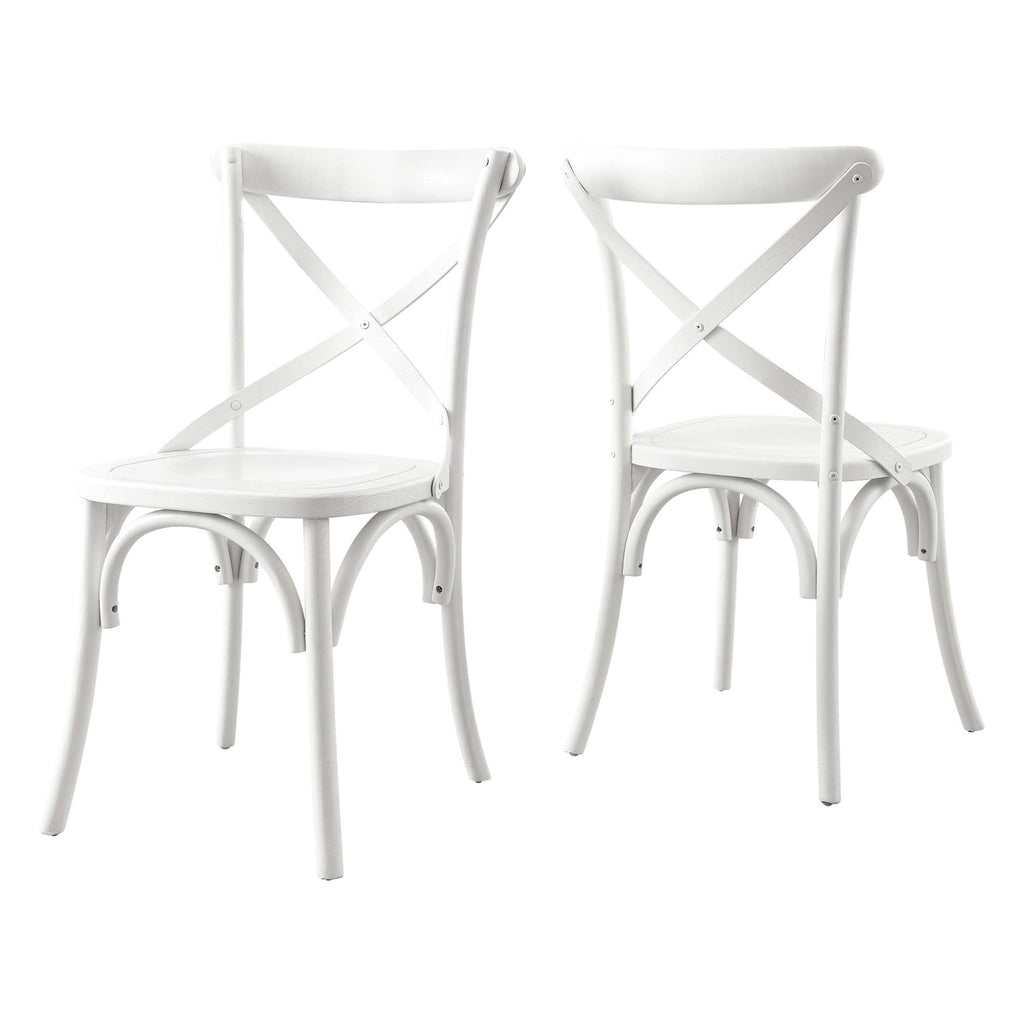 Gear Dining Side Chair - White (EEI-5564-WHI)