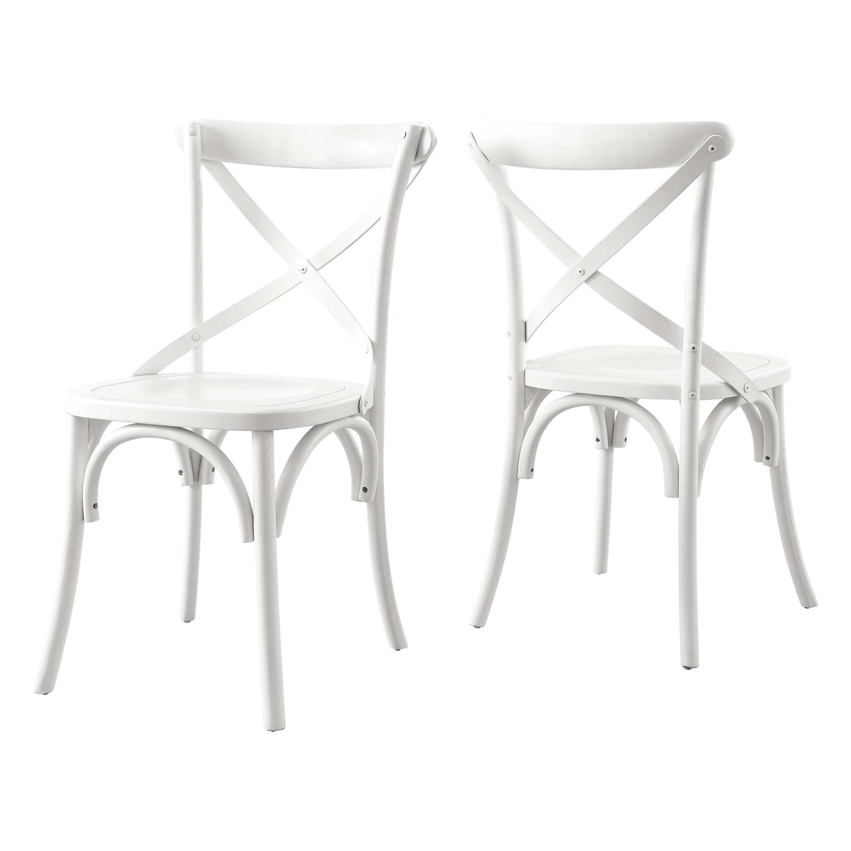 Gear Dining Side Chair - White (EEI-5564-WHI)