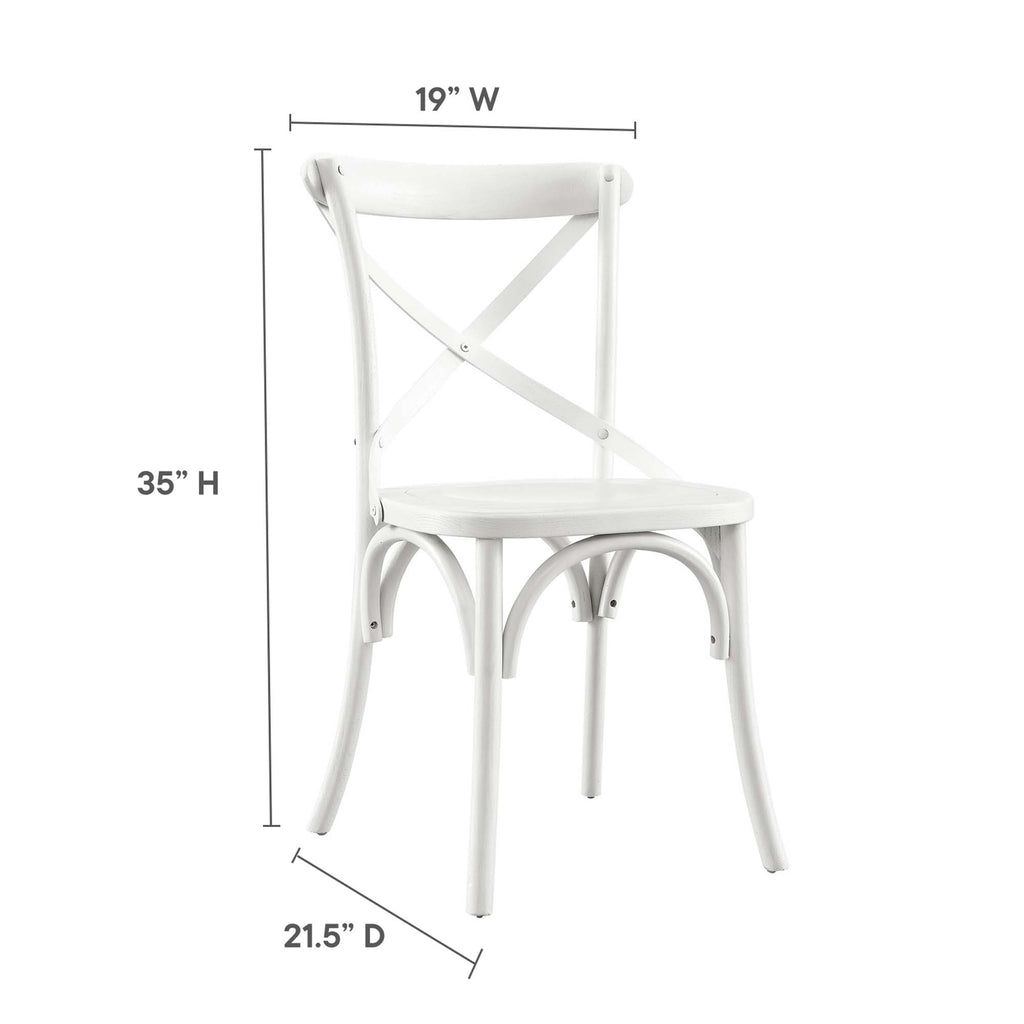 Gear Dining Side Chair - White (EEI-5564-WHI)