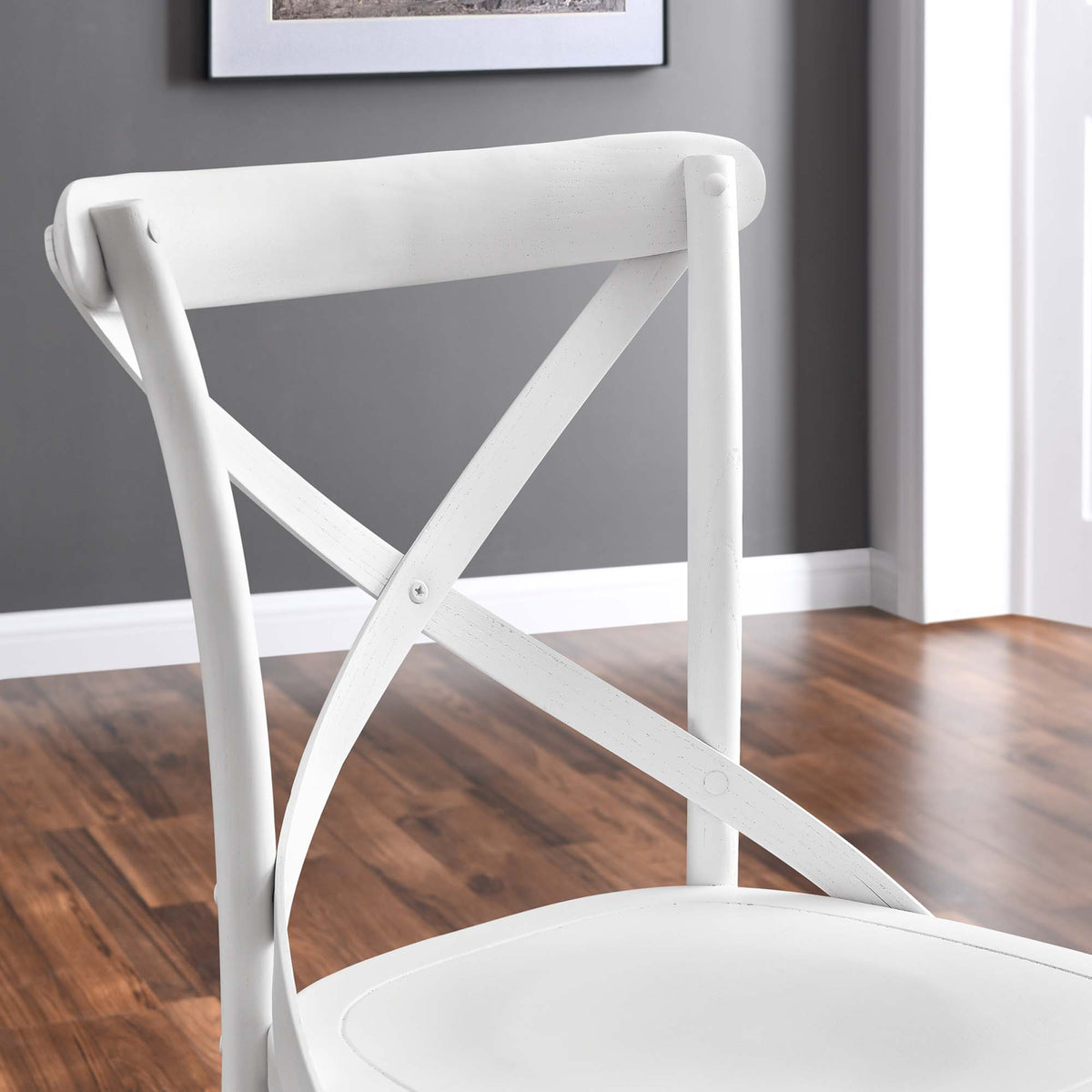 Gear Dining Side Chair - White (EEI-5564-WHI)