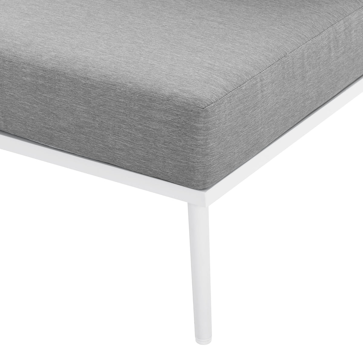 Stance Outdoor Patio Aluminum Armless Chair - White Gray