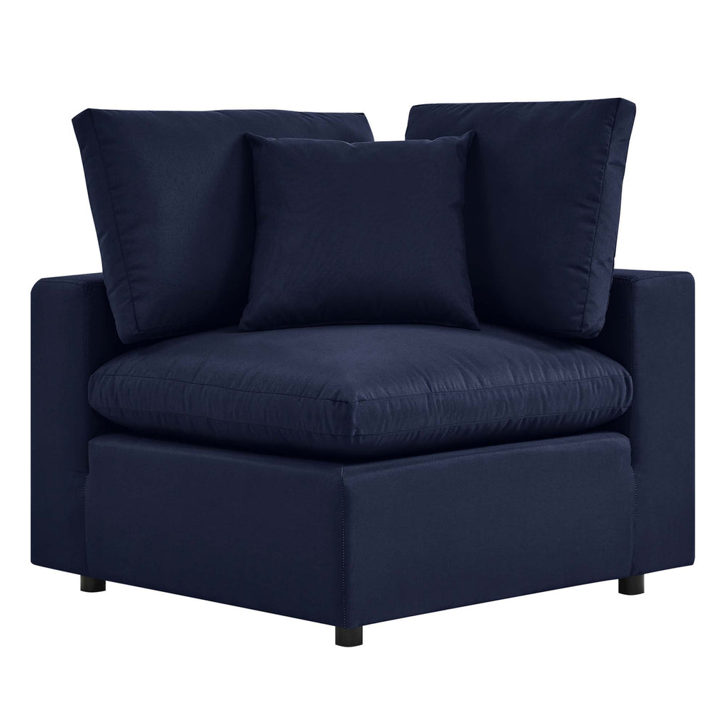 Commix Overstuffed Outdoor Patio Loveseat - Navy