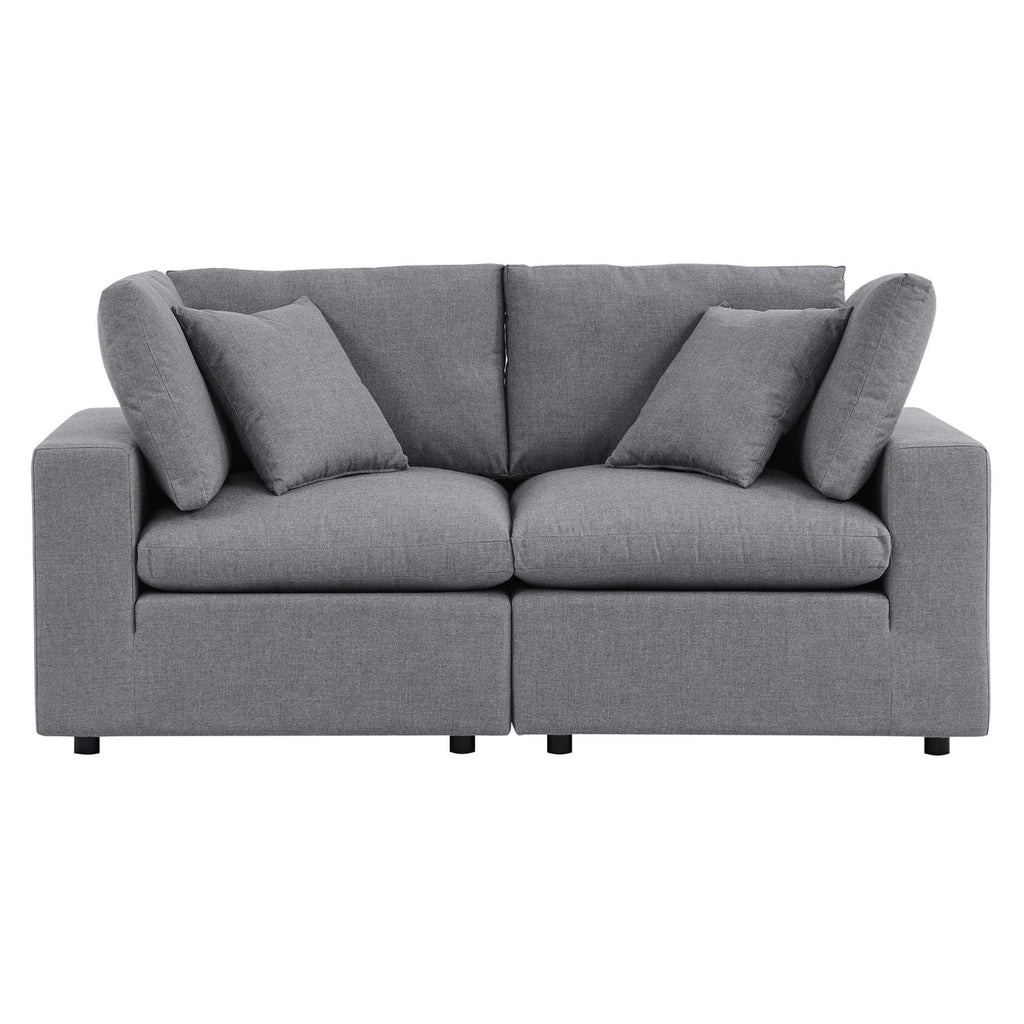 Commix Sunbrella Outdoor Patio Loveseat - Gray