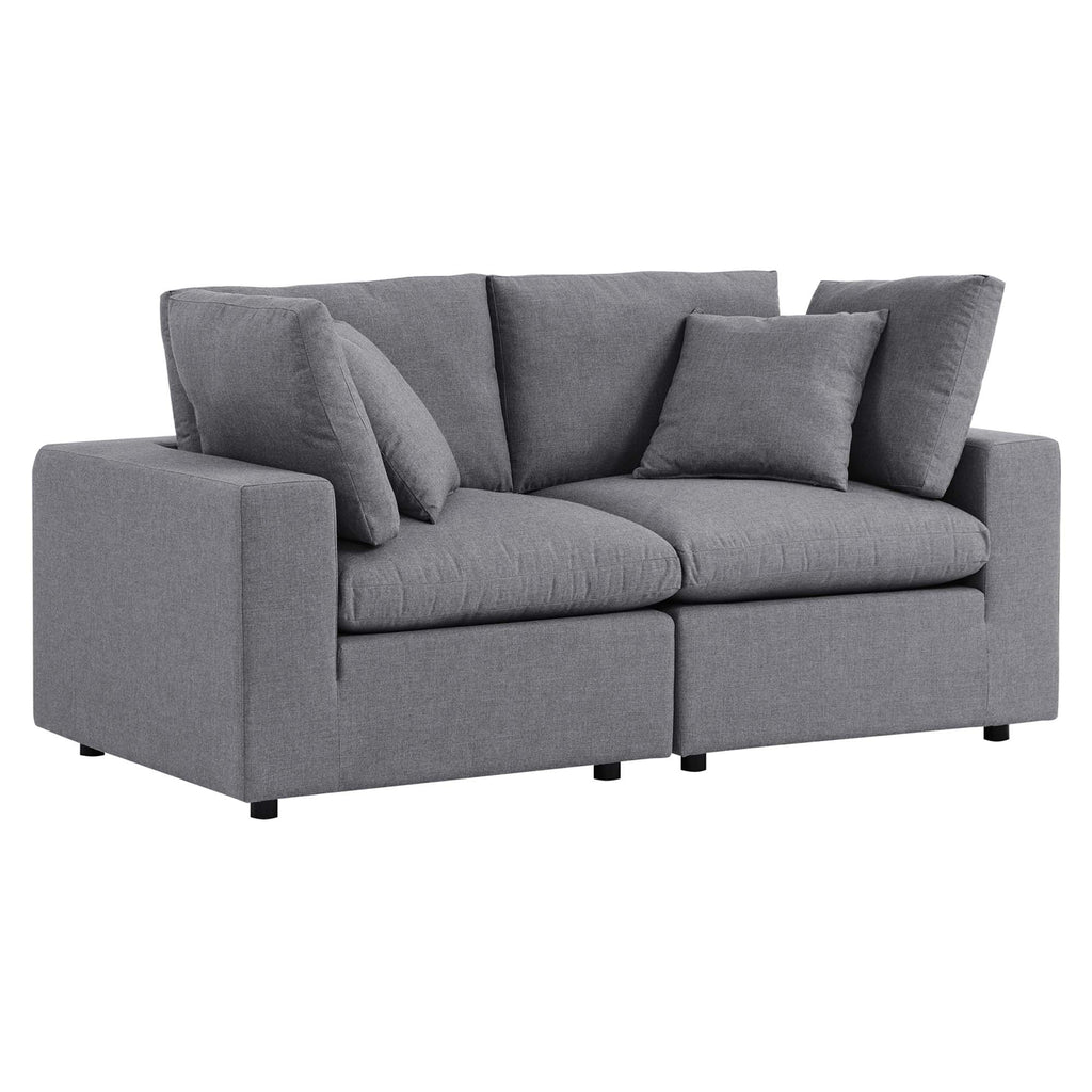 Commix Sunbrella Outdoor Patio Loveseat - Gray