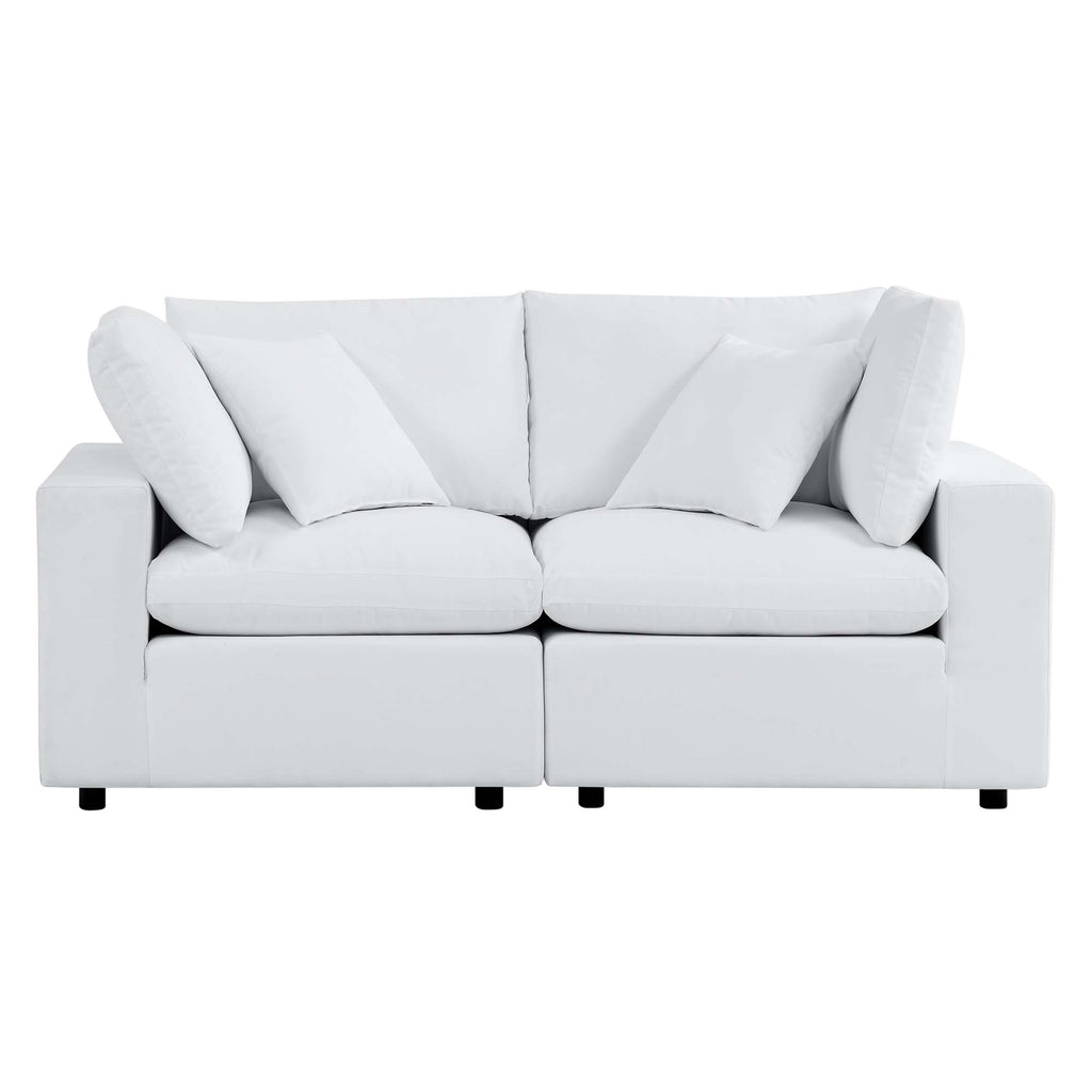 Commix Sunbrella Outdoor Patio Loveseat - White