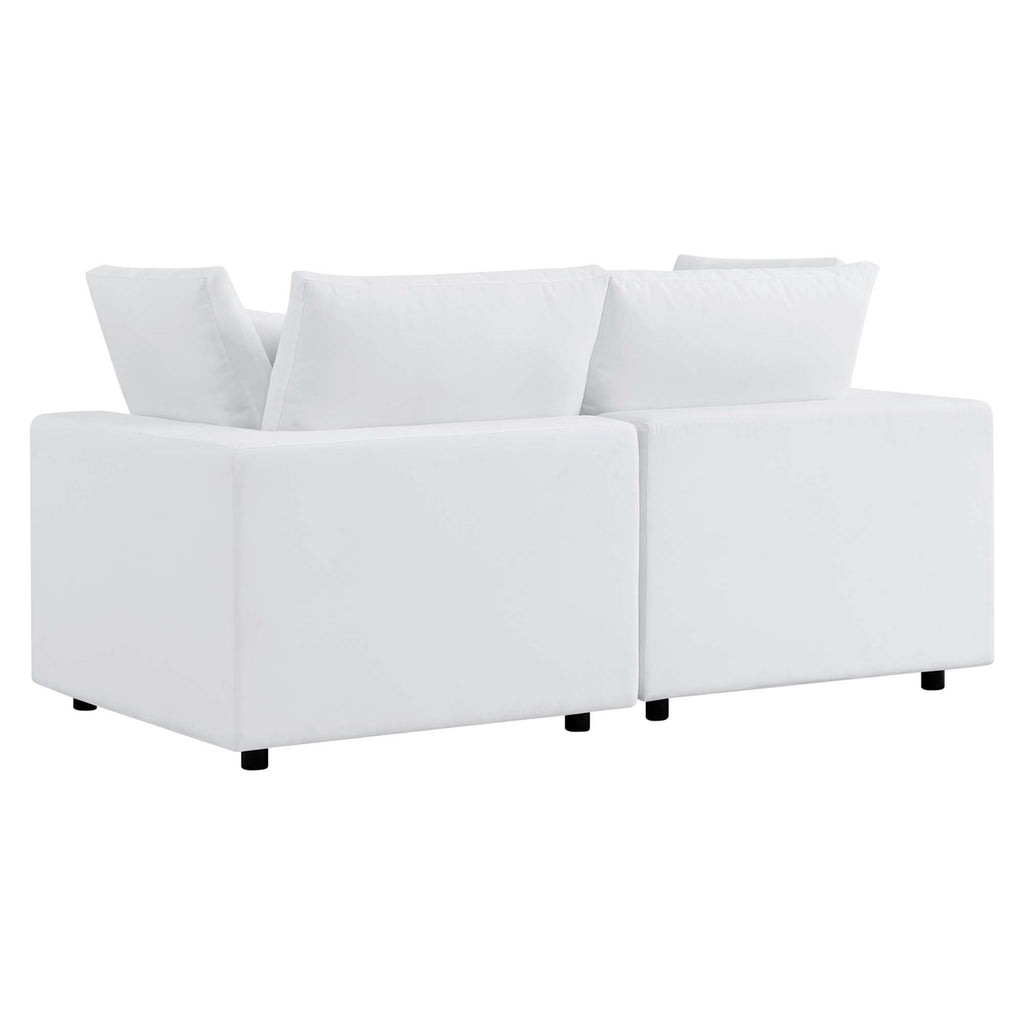 Commix Sunbrella Outdoor Patio Loveseat - White