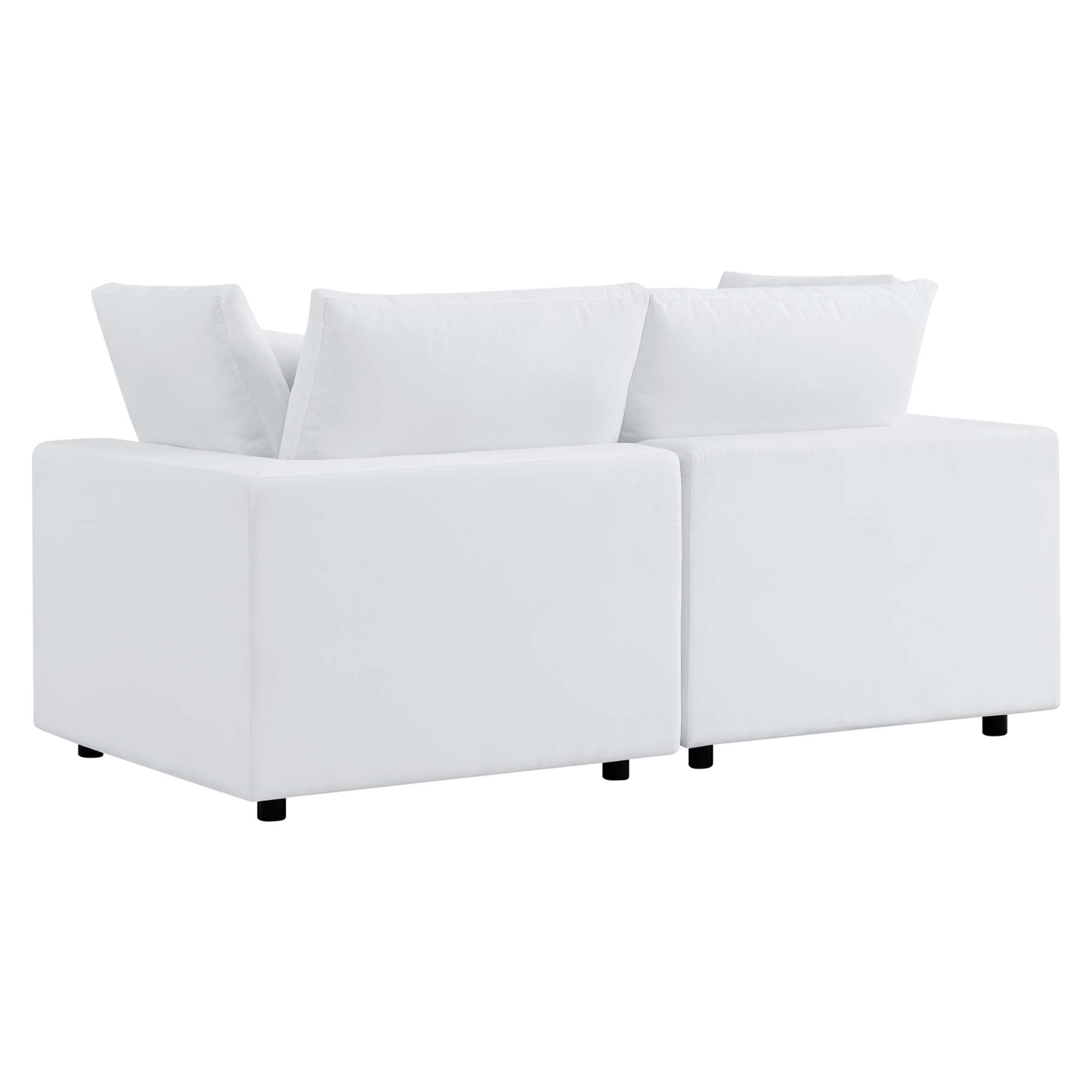 Commix Sunbrella Outdoor Patio Loveseat - White