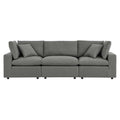 Commix Overstuffed Outdoor Patio Sofa - Charcoal
