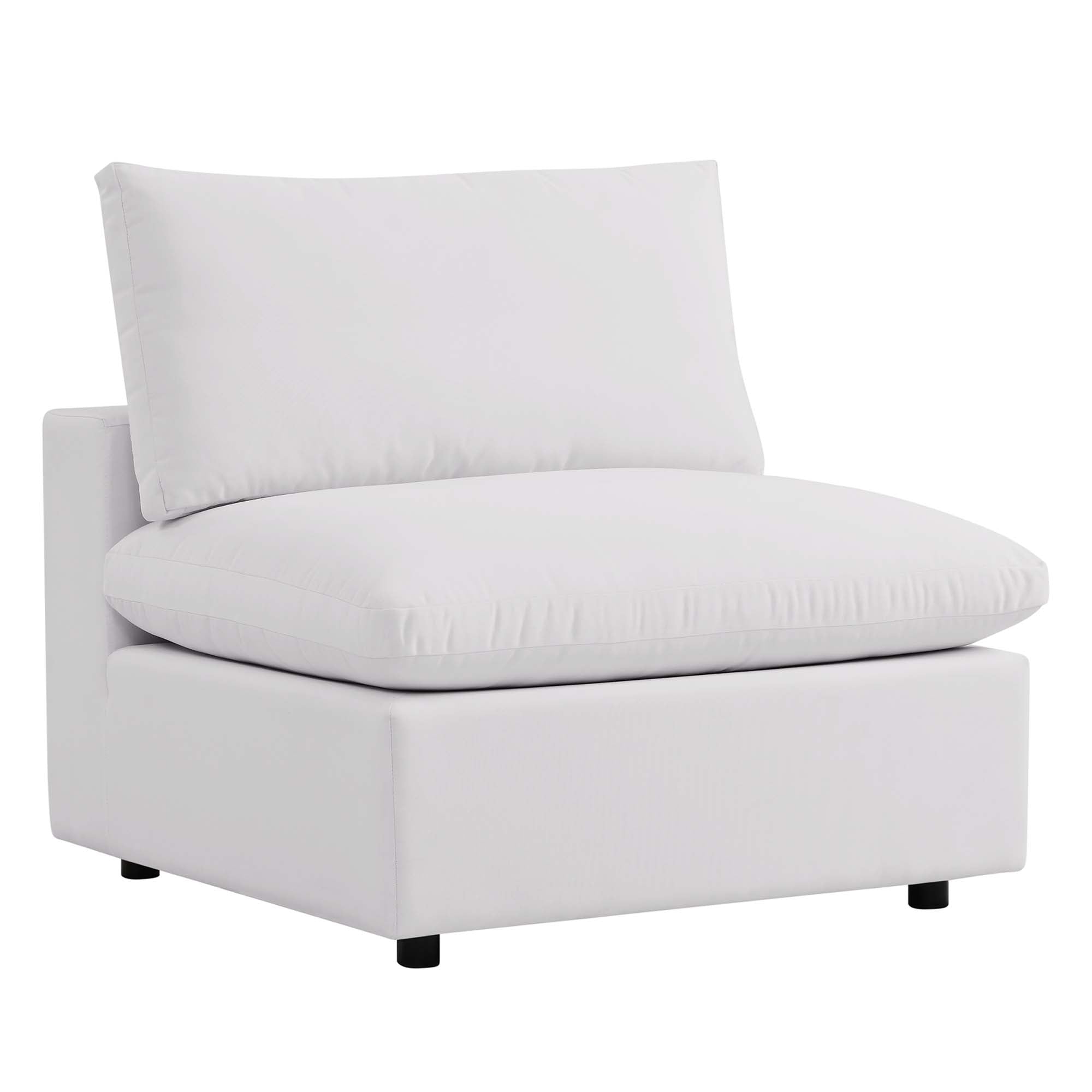 Commix Overstuffed Outdoor Patio Sofa - White