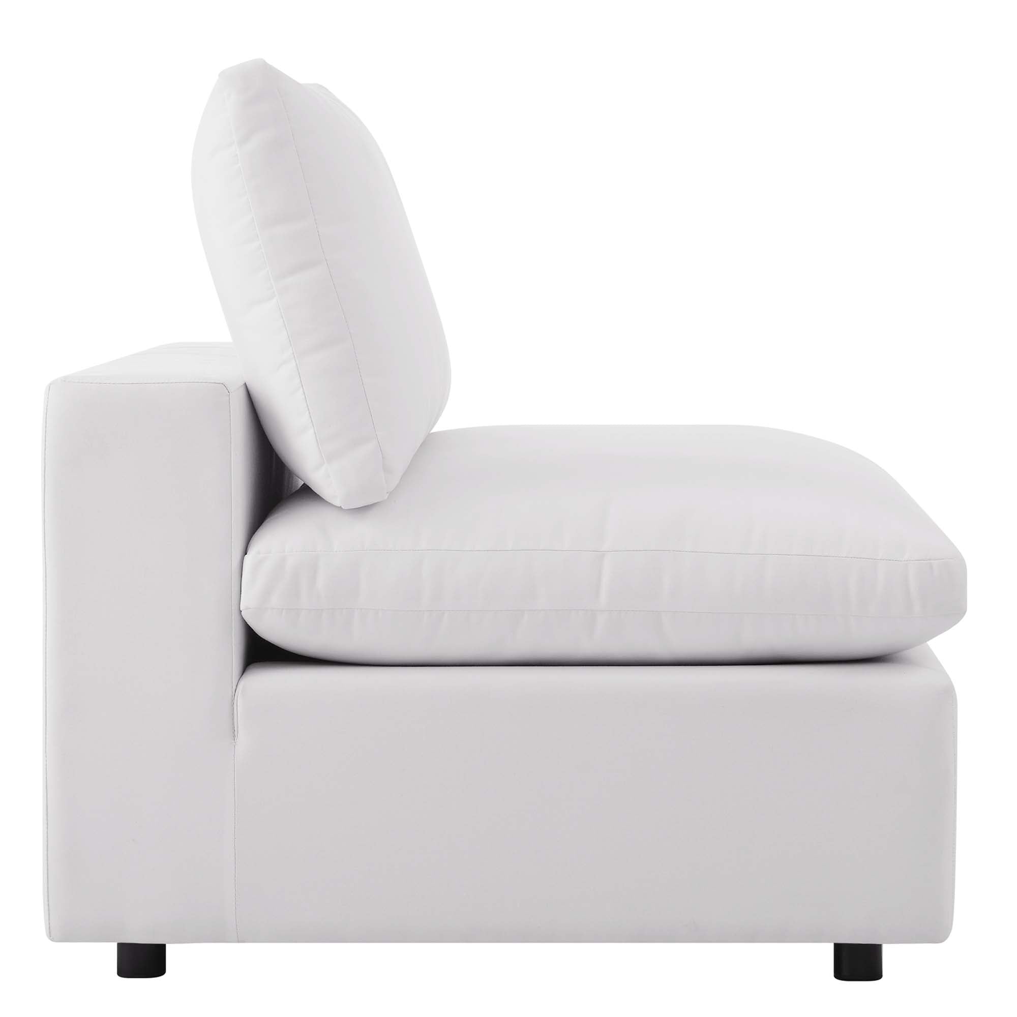 Commix Overstuffed Outdoor Patio Sofa - White