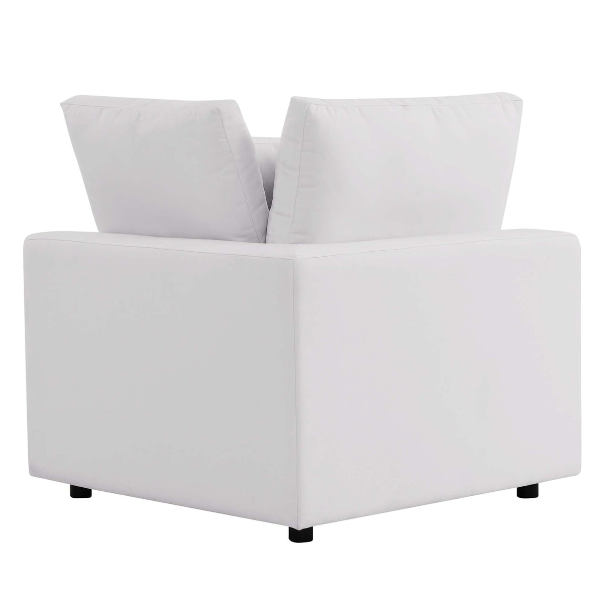 Commix Overstuffed Outdoor Patio Sofa - White