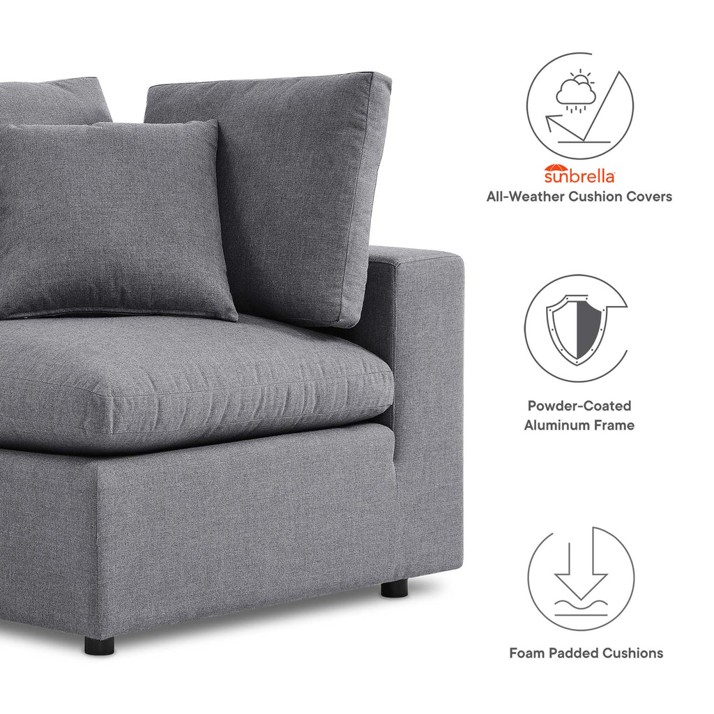 Commix Sunbrella Outdoor Patio Sofa - Gray