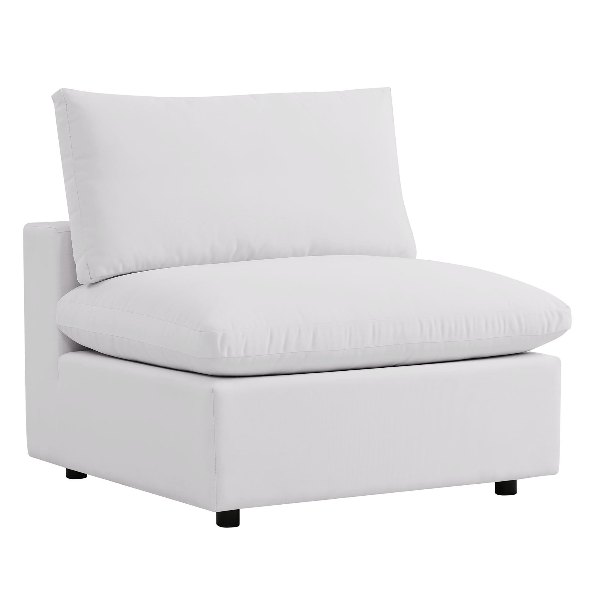 Commix 5-Piece Outdoor Patio Sectional Sofa - White (4 Armless Chairs, Corner Chair)