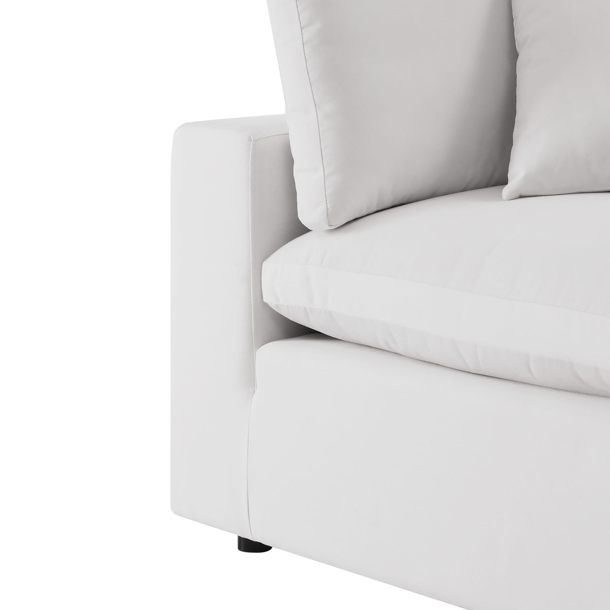 Commix 5-Piece Outdoor Patio Sectional Sofa - White (4 Armless Chairs, Corner Chair)