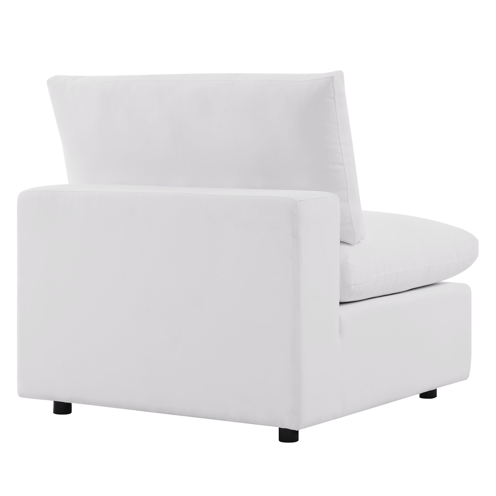 Commix 5-Piece Outdoor Patio Sectional Sofa - White (4 Armless Chairs, Corner Chair)