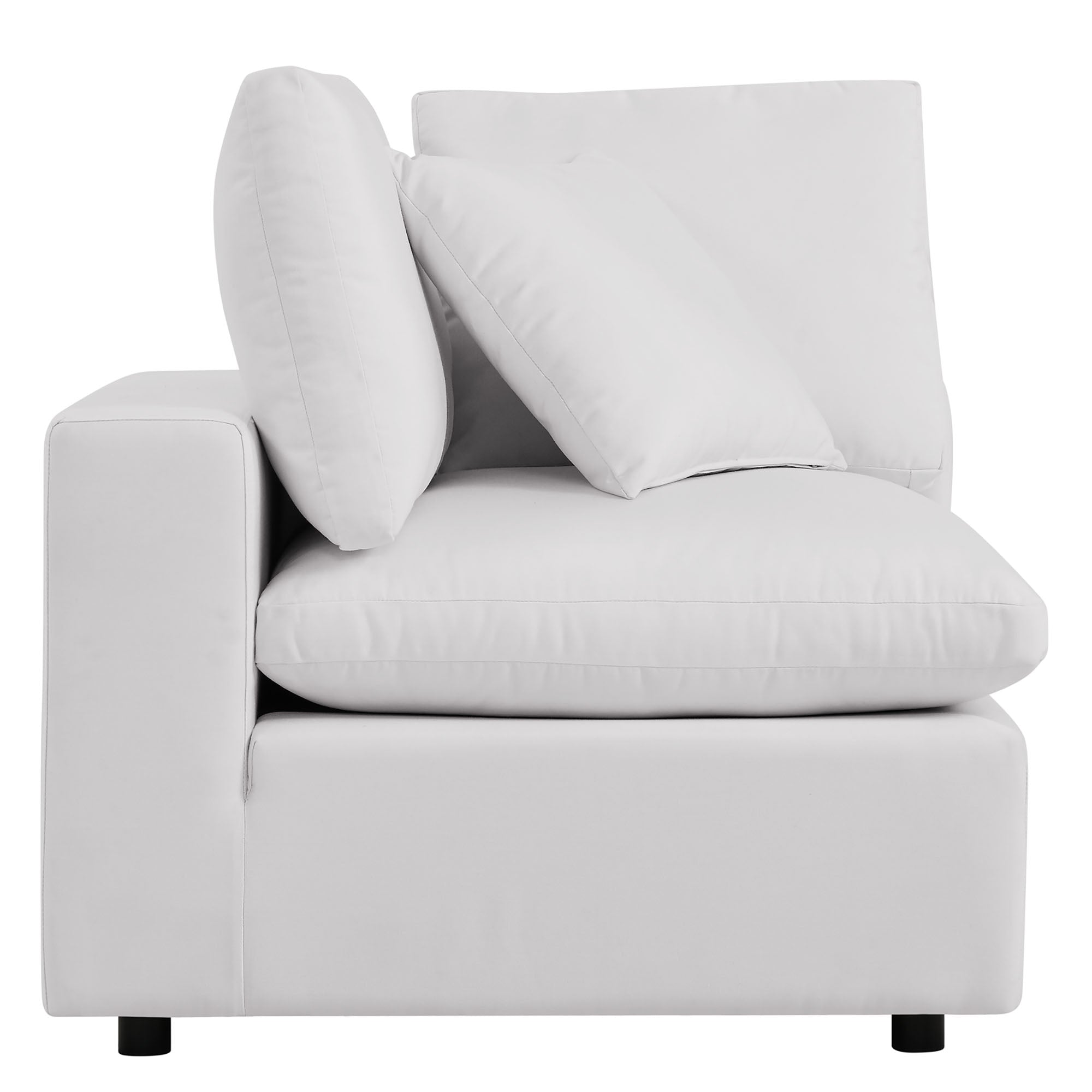 Commix 5-Piece Outdoor Patio Sectional Sofa - White (4 Armless Chairs, Corner Chair)