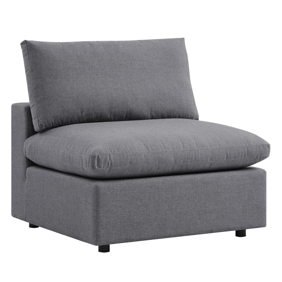Commix 5-Piece Sunbrella Outdoor Patio Sectional Sofa - Gray (4 Armless Chairs, Corner Chair)