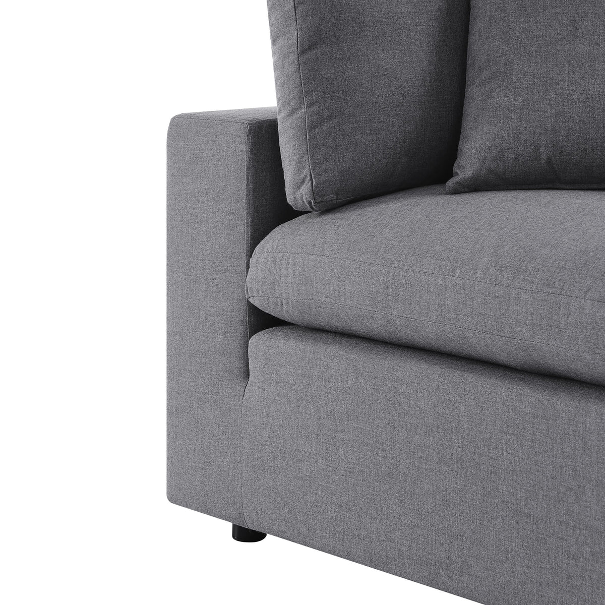 Commix 5-Piece Sunbrella Outdoor Patio Sectional Sofa - Gray (4 Armless Chairs, Corner Chair)
