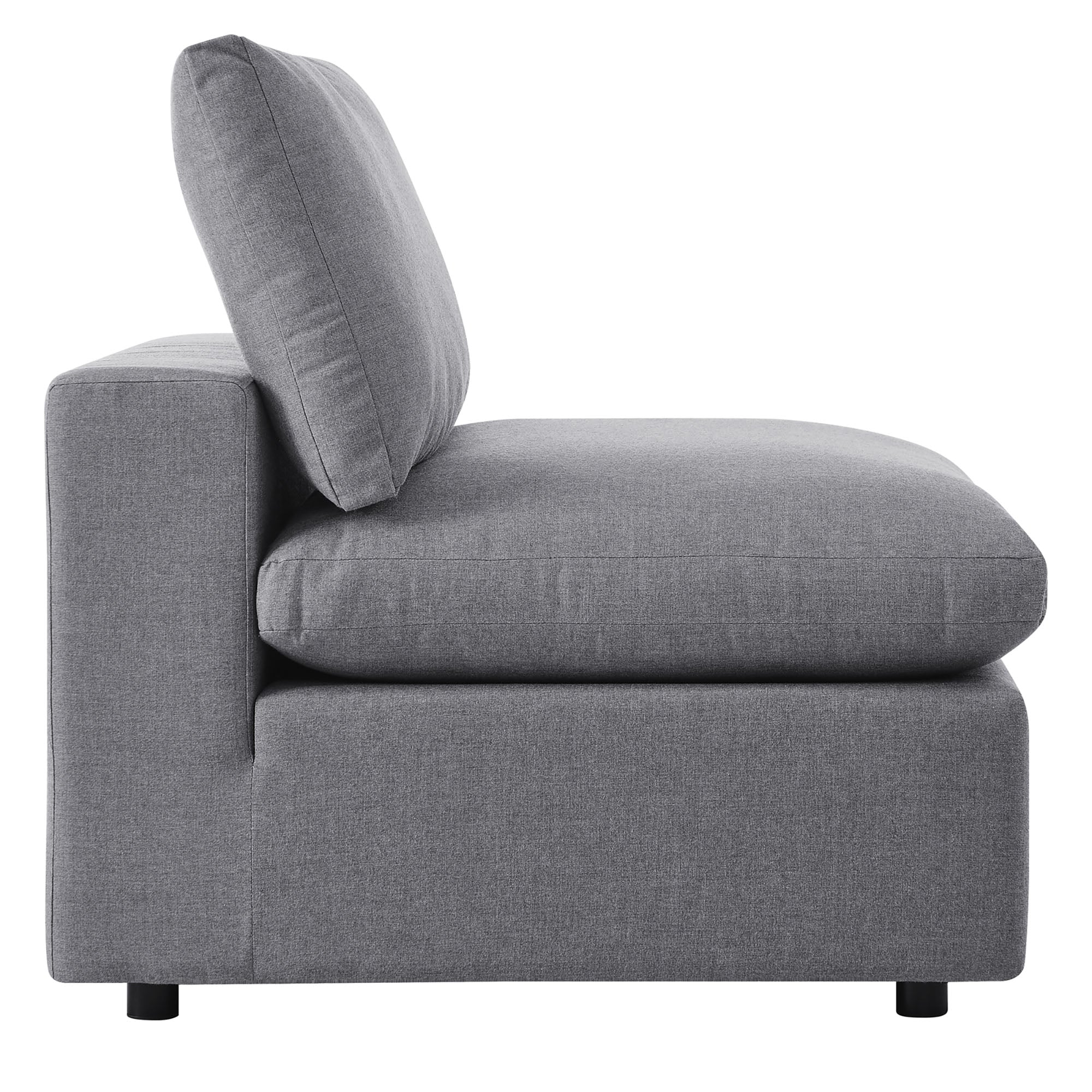 Commix 5-Piece Sunbrella Outdoor Patio Sectional Sofa - Gray (4 Armless Chairs, Corner Chair)