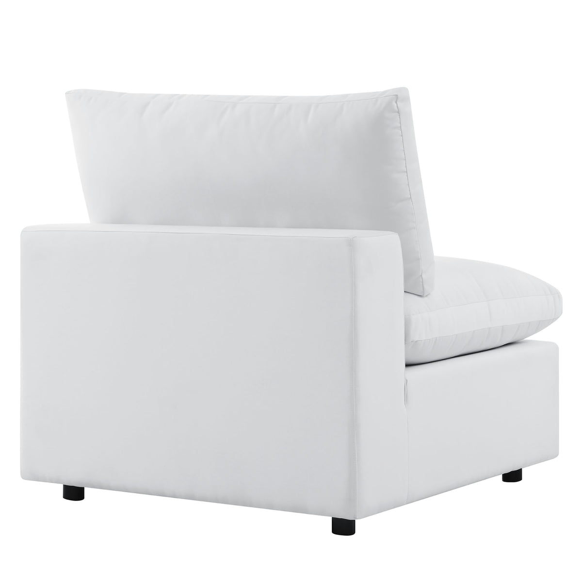 Commix 5-Piece Sunbrella Outdoor Patio Sectional Sofa - White (4 Armless Chairs, Corner Chair)