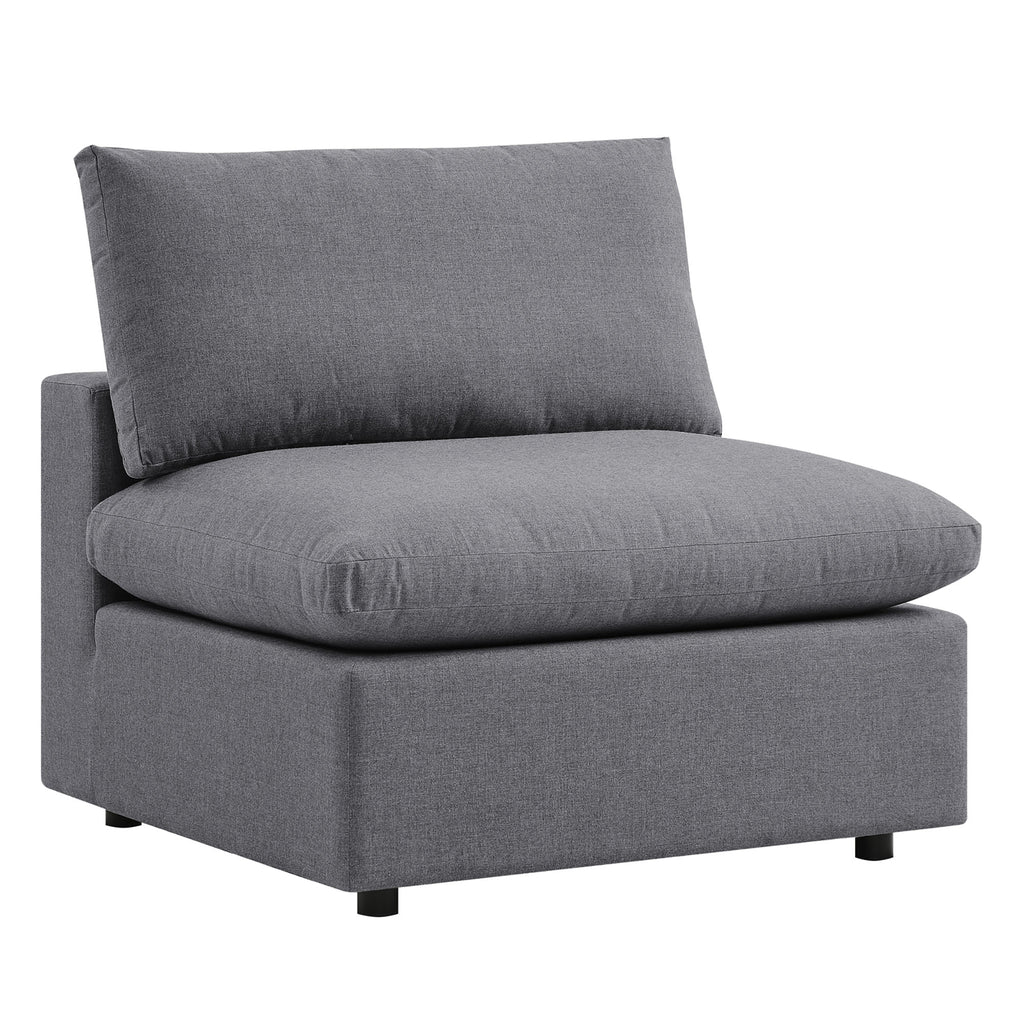 Commix 5-Piece Sunbrella Outdoor Patio Sectional Sofa - Gray (2 Armless Chairs, 3 Corner Chairs)