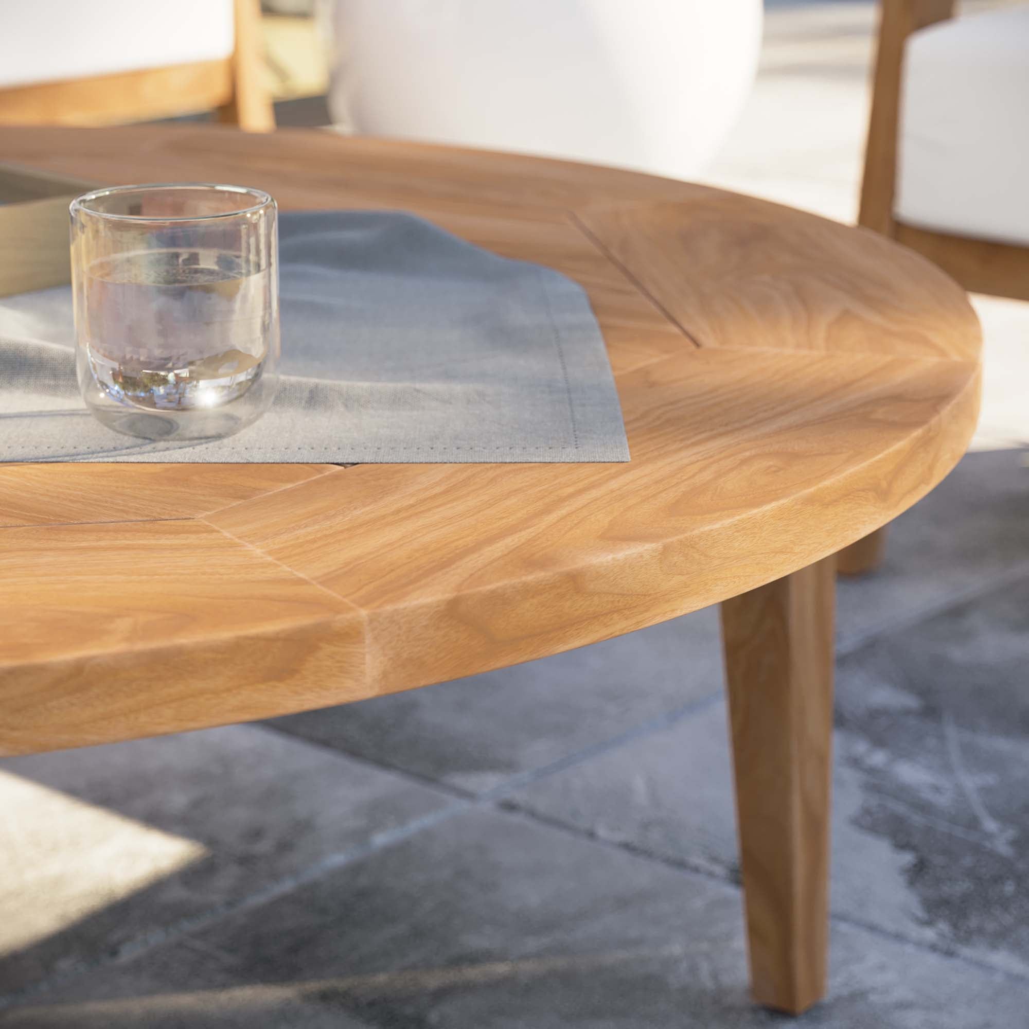 Brisbane Teak Wood Outdoor Patio Coffee Table - Natural