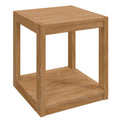 Carlsbad Teak Wood Outdoor Patio Side Table - Natural