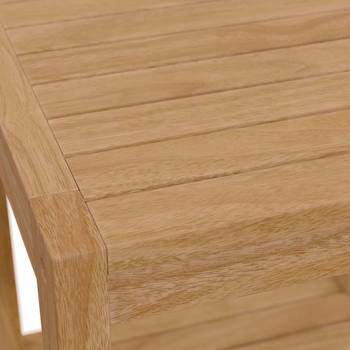 Carlsbad Teak Wood Outdoor Patio Side Table - Natural