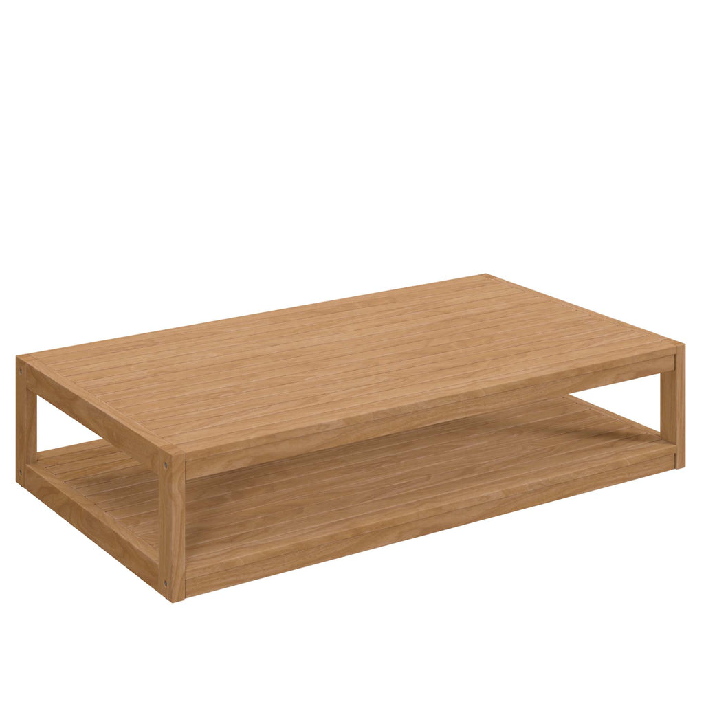 Carlsbad Teak Wood Outdoor Patio Coffee Table - Natural