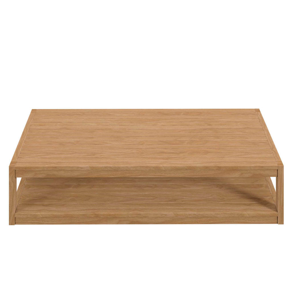 Carlsbad Teak Wood Outdoor Patio Coffee Table - Natural