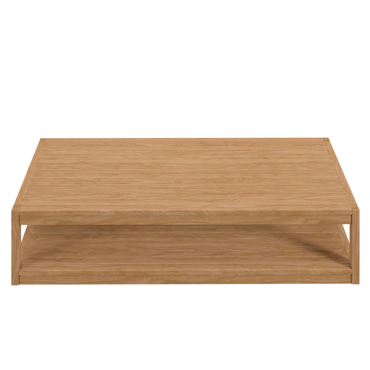 Carlsbad Teak Wood Outdoor Patio Coffee Table - Natural