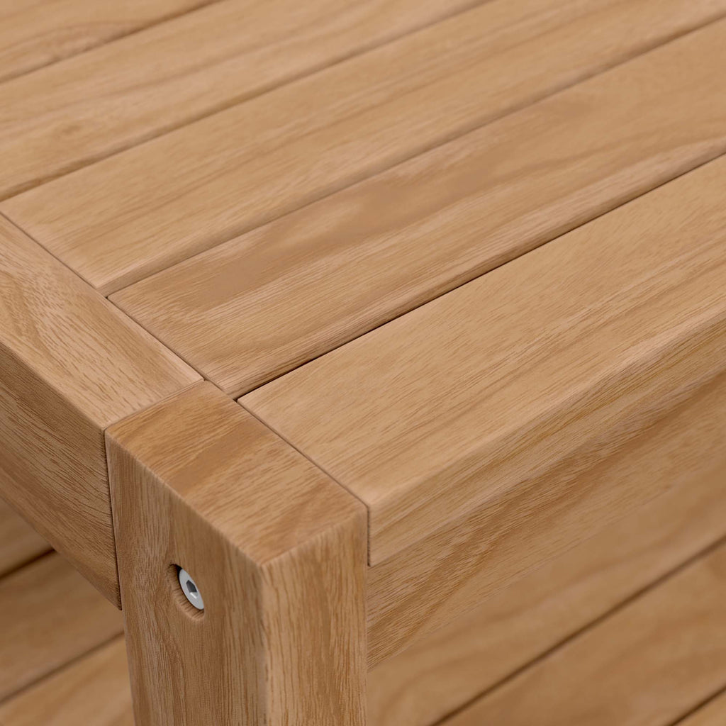Carlsbad Teak Wood Outdoor Patio Coffee Table - Natural