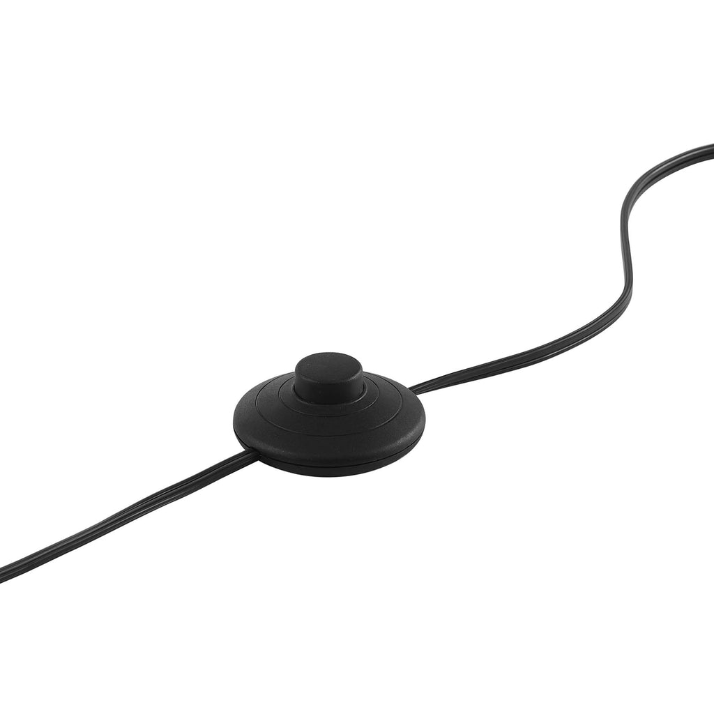 Silo Glass Globe Glass and Metal Floor Lamp - Black